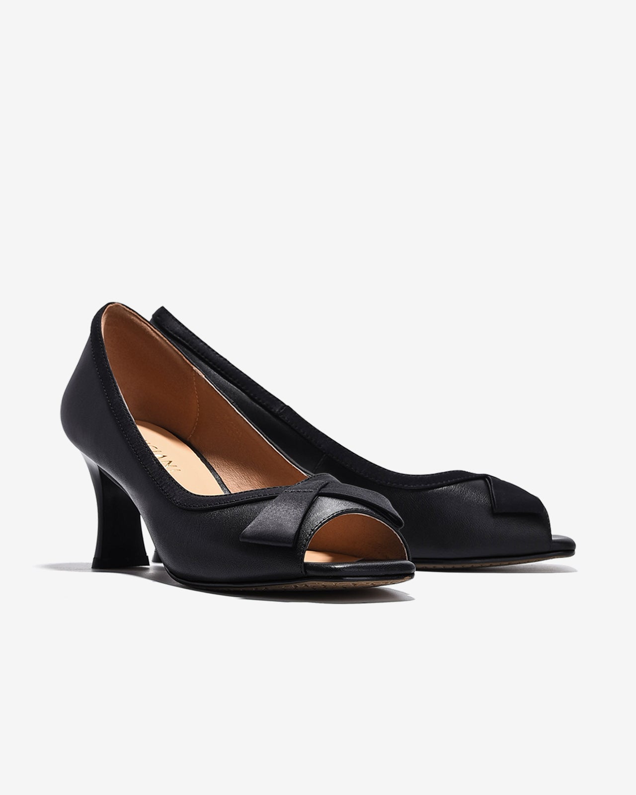 Giày Cao Gót Zuciani Da Mềm Hở Mũi-GCM21-Đen Color2