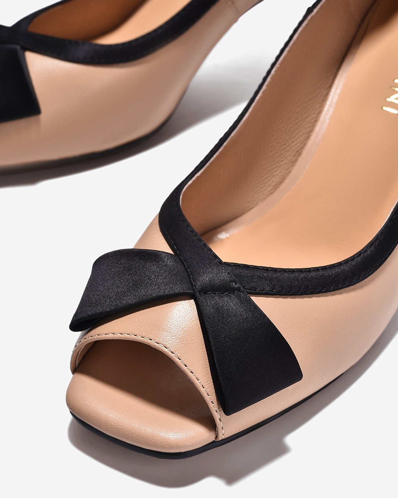 Giày Cao Gót Zuciani Da Mềm Hở Mũi-GCM21-Kem Color1