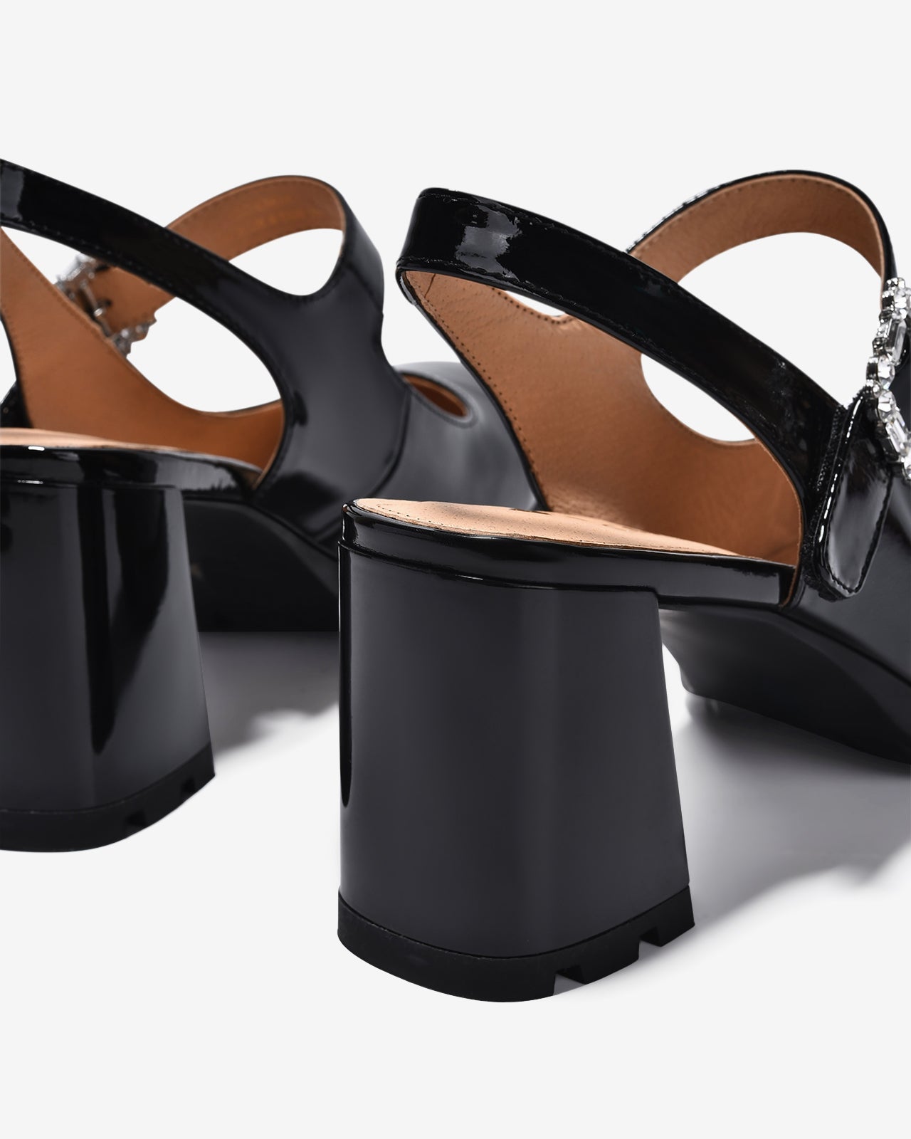 Giày Slingback Cao Gót Zuciani Mary Jane Da Bóng-GCM24-Đen Bóng Color2