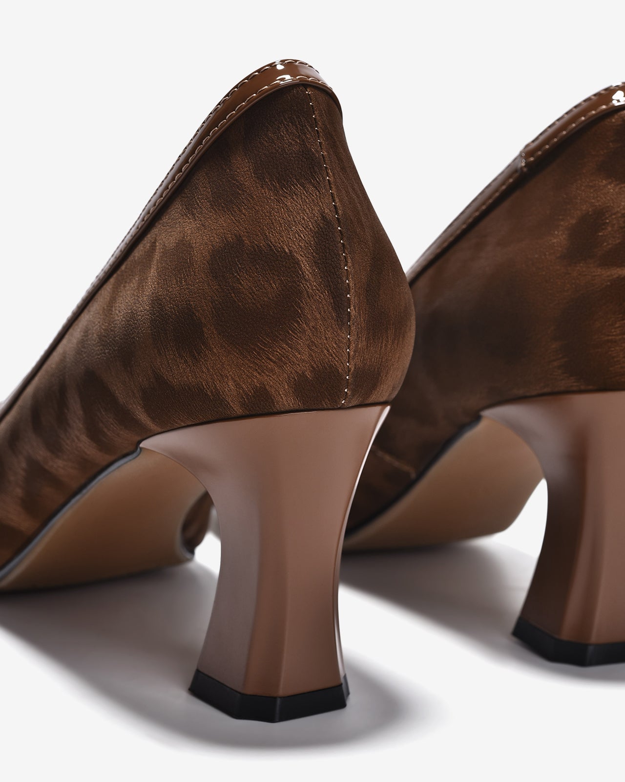 Giày Cao Gót Zuciani Hoạ Tiết Da Beo-GCM30-Nâu Color2