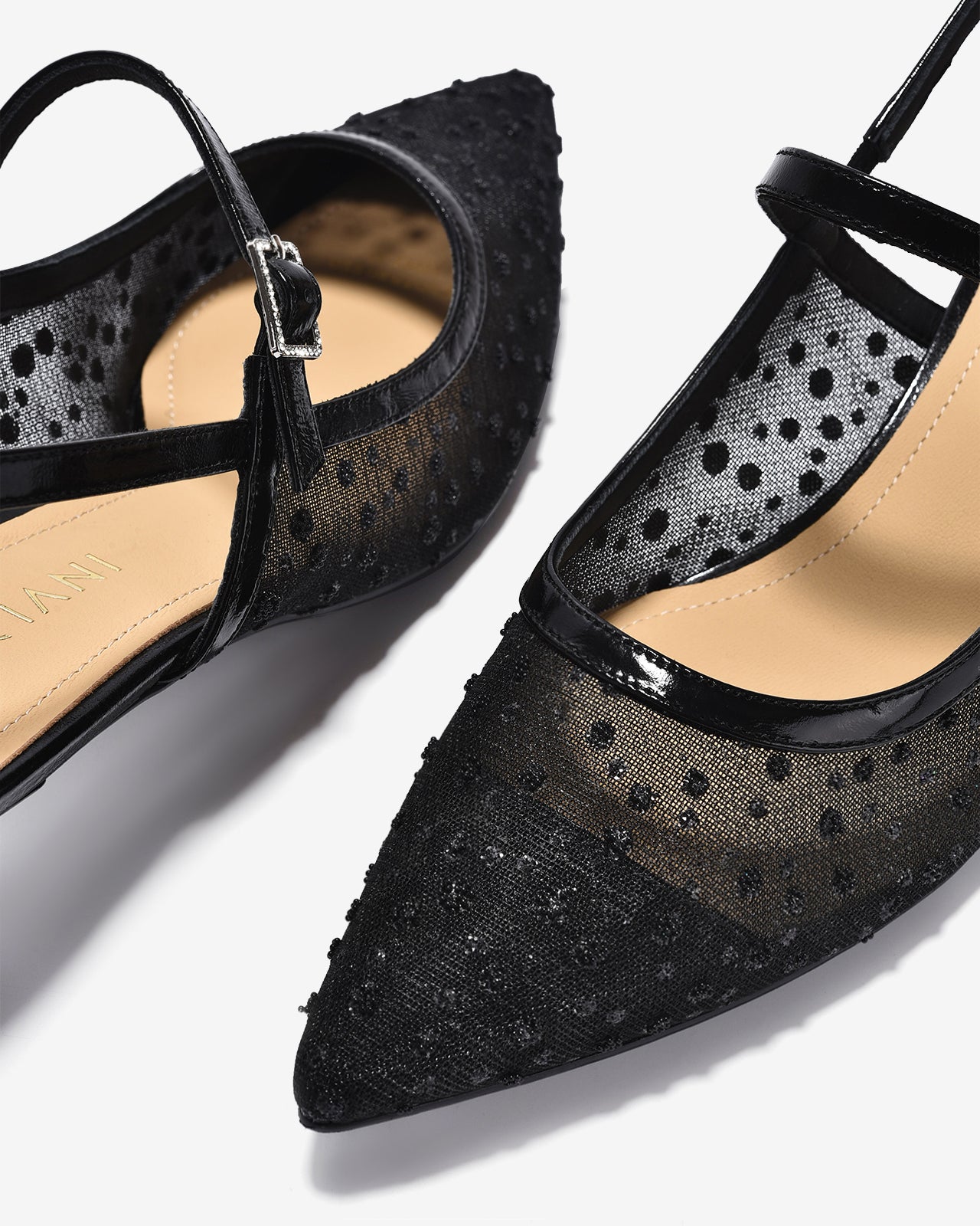 Giày Cao Gót Zuciani Lưới Đính Đá Ánh Bạc-GCM31-Đen Color2