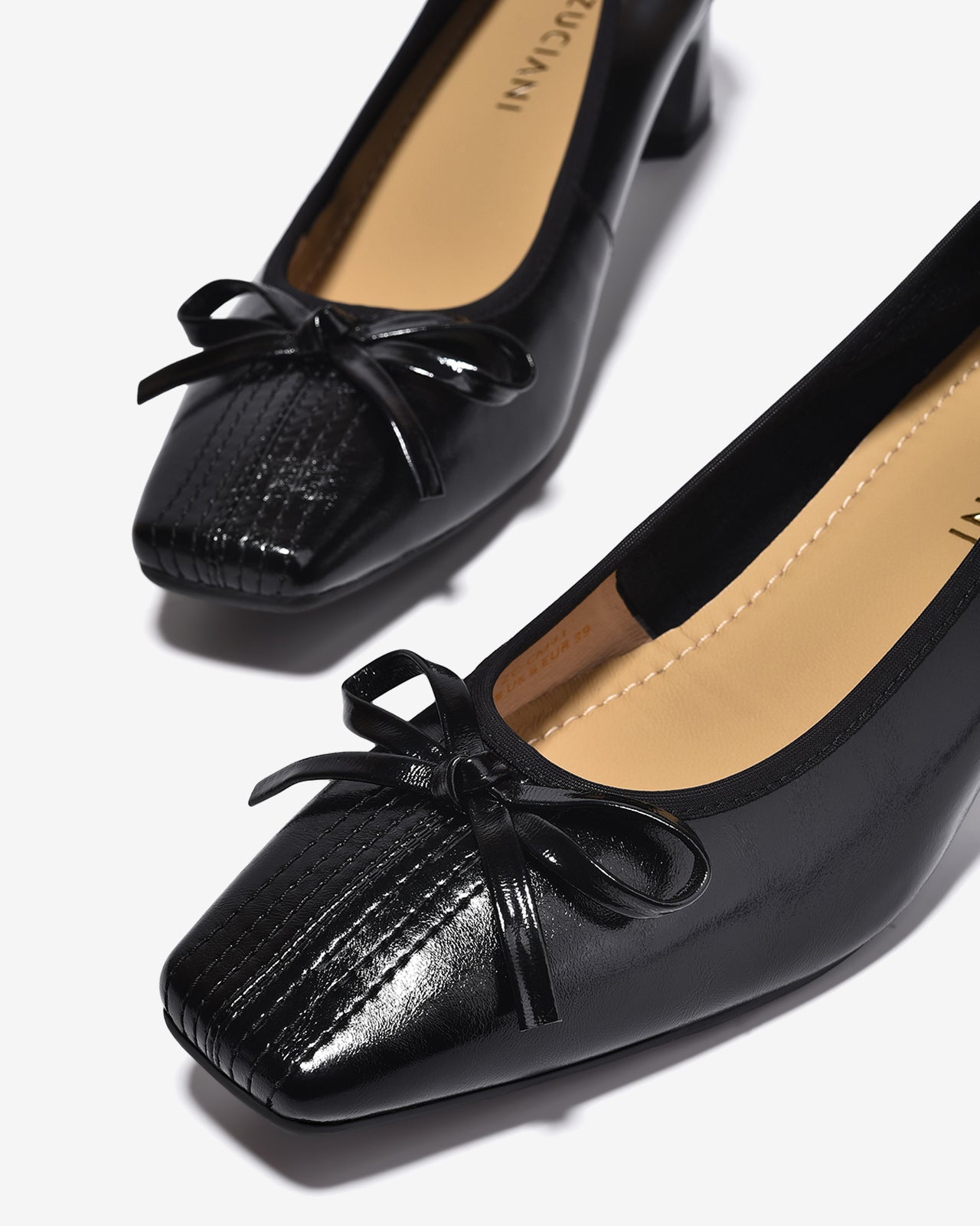 Giày Cao Gót Zuciani Da Mềm Đính Nơ-GCM41-Đen Color1