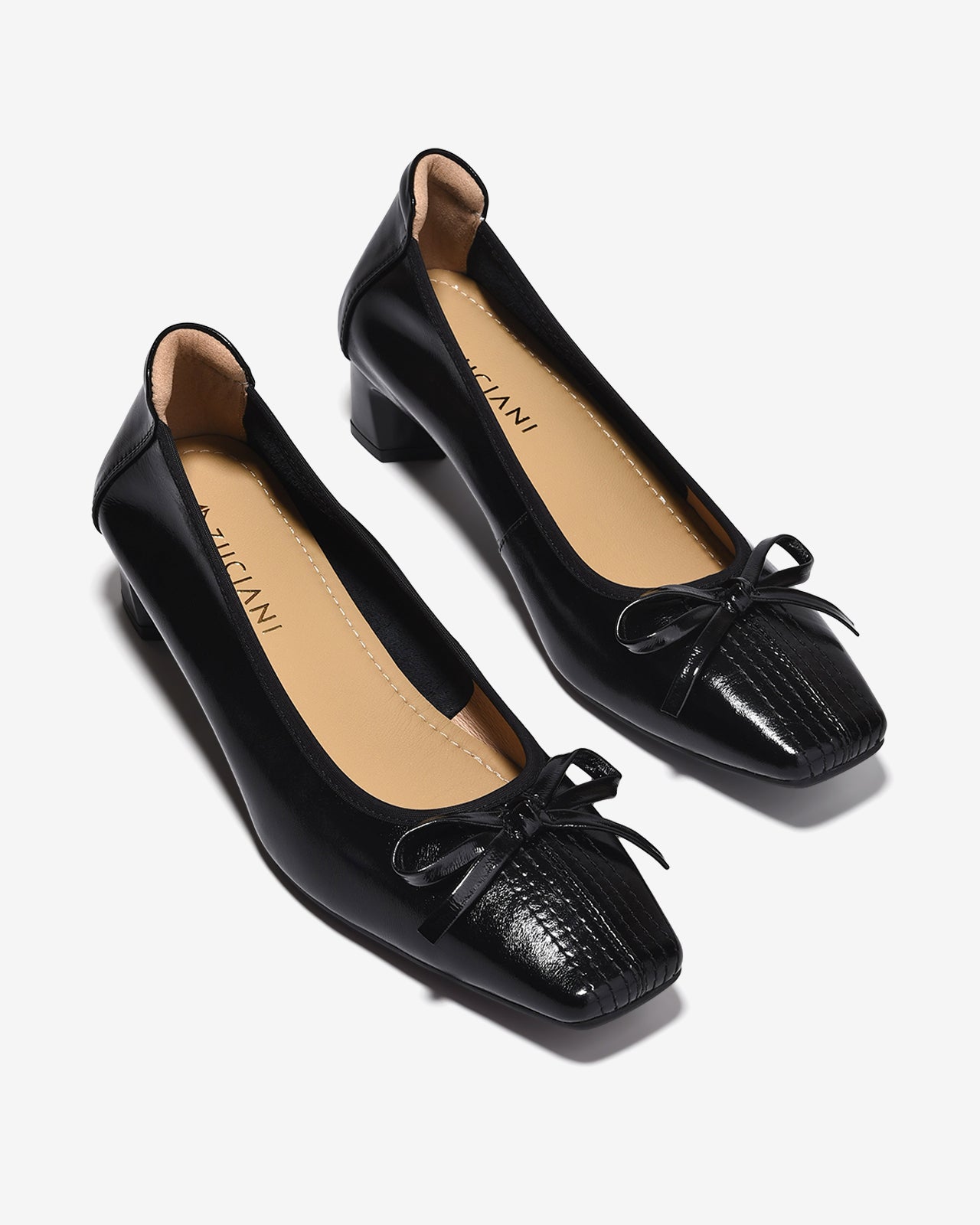 Giày Cao Gót Zuciani Da Mềm Đính Nơ-GCM41-Đen Color2