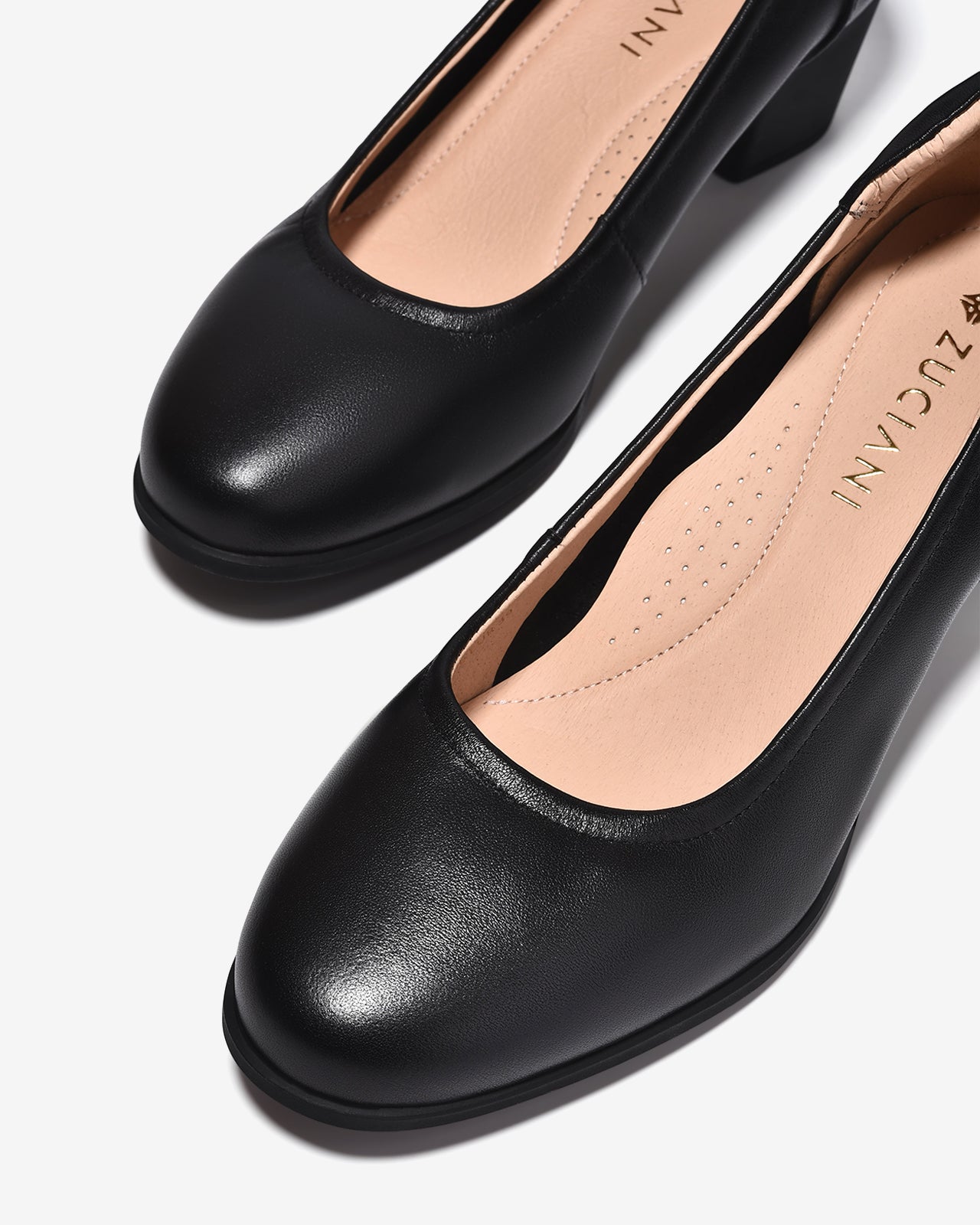 Giày Cao Gót Zuciani Đế 6CM Trơn-GCM42-Đen Color1