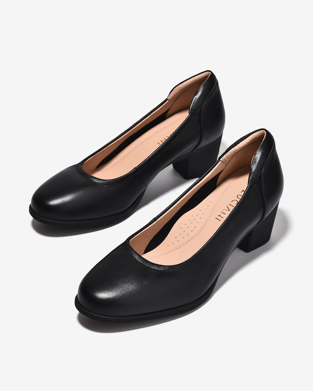 Giày Cao Gót Zuciani Đế 6CM Trơn-GCM42-Đen Color1