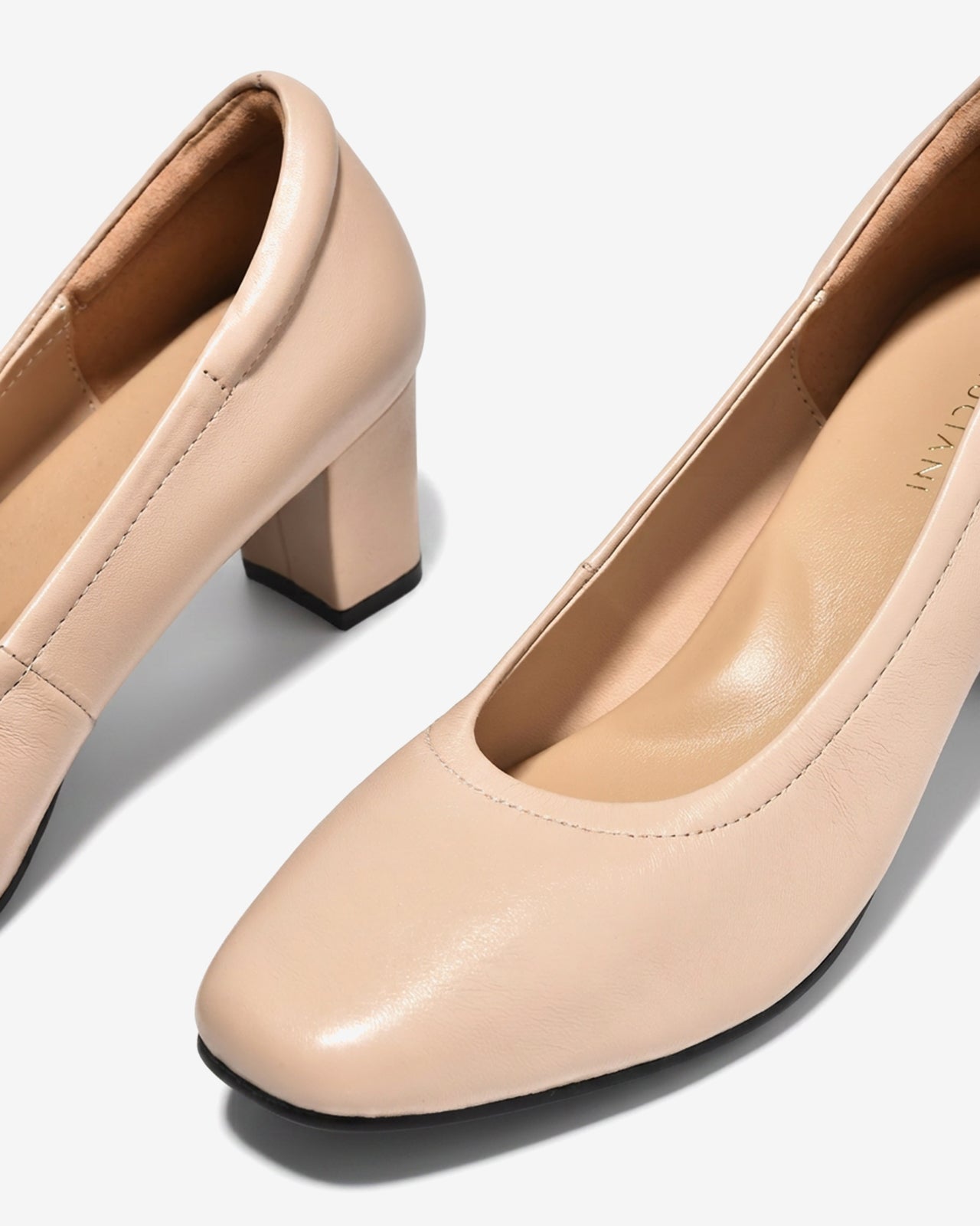 Giày Cao Gót Nữ Gót Trụ Zuciani Venaro Sofa Pumps-GSD07-Kem Color2