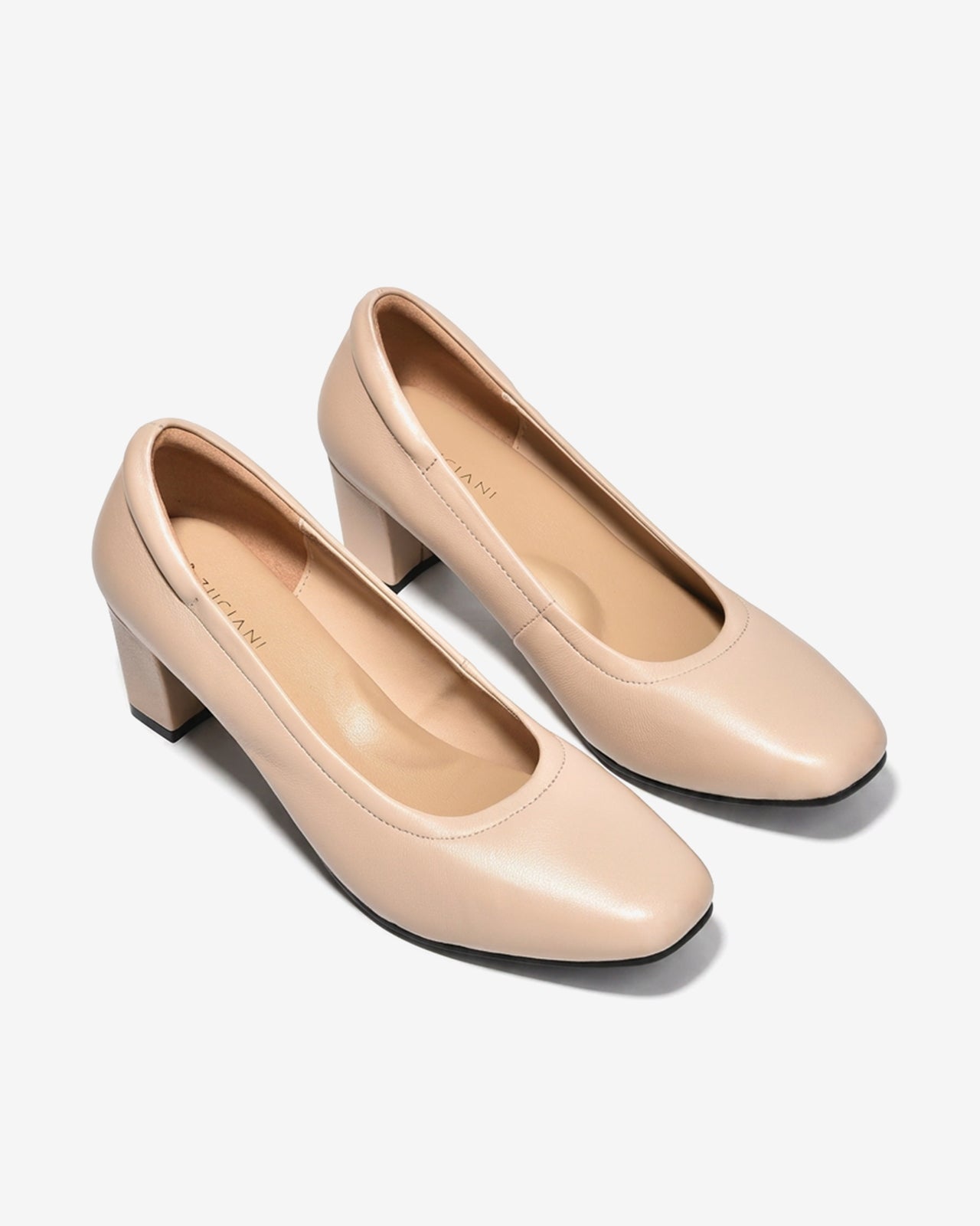 Giày Cao Gót Nữ Gót Trụ Zuciani Venaro Sofa Pumps-GSD07-Kem Color2