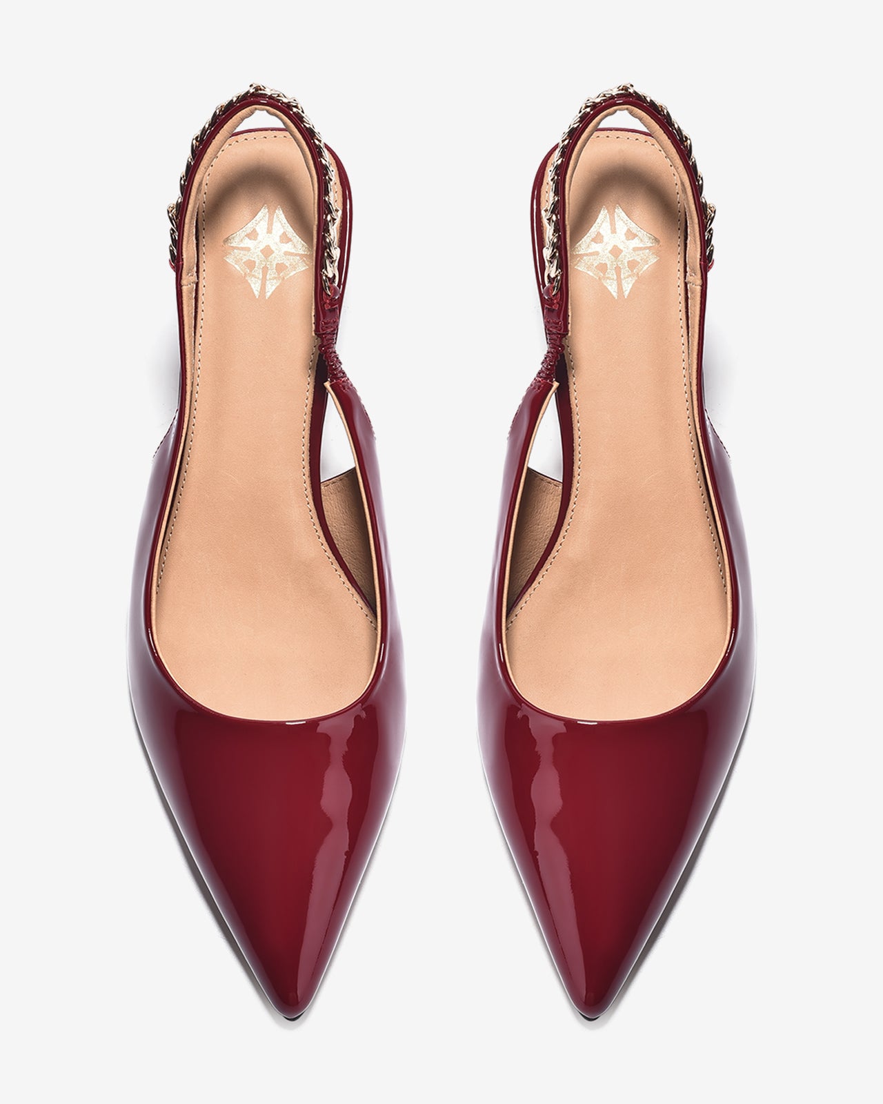 Giày Cao Gót Slingback Zuciani Quai Phối Xích-GTP02-Đỏ Color2