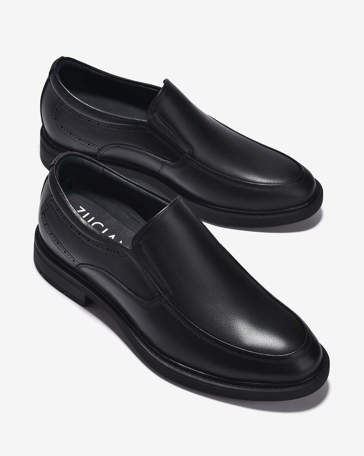 Giày Tây Cao Nam Zuciani Viền Gót Đục Lỗ-GCF74-Đen Color1