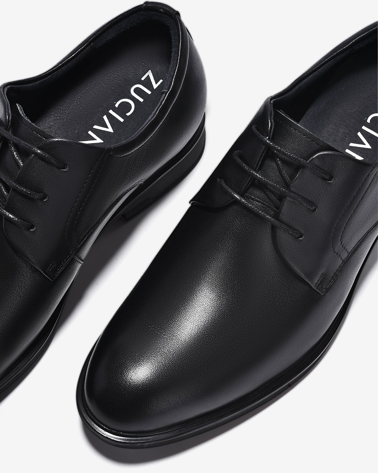Giày Tây Cao Nam Zuciani Da Bóng Mịn Cổ Điển-GCF77Đen Color1
