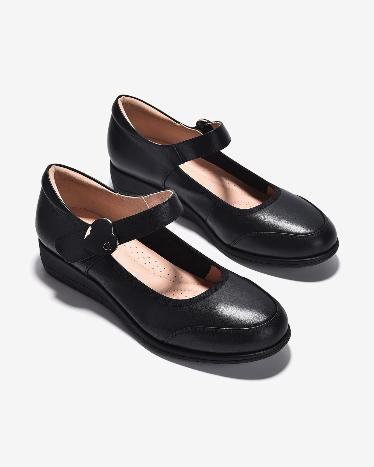 Giày Xuồng Zuciani Mũi Tròn Khoá Tim-GCM28-Đen Color1