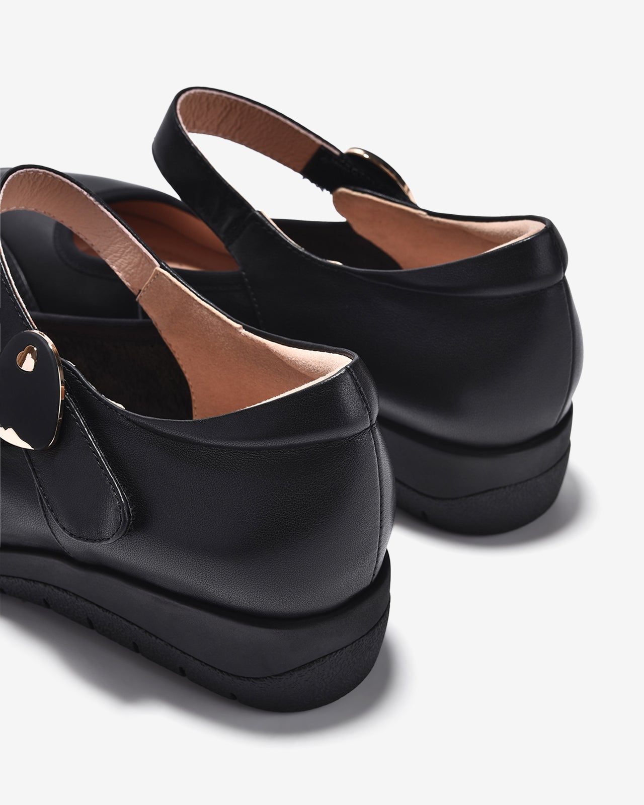 Giày Xuồng Zuciani Mũi Tròn Khoá Tim-GCM28-Đen Color2