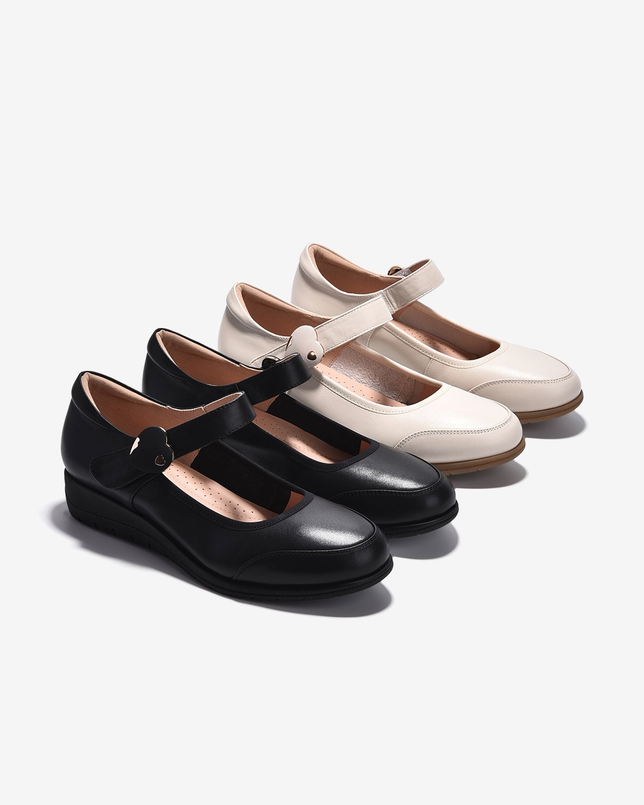 Giày Xuồng Zuciani Mũi Tròn Khoá Tim-GCM28-Đen Color2