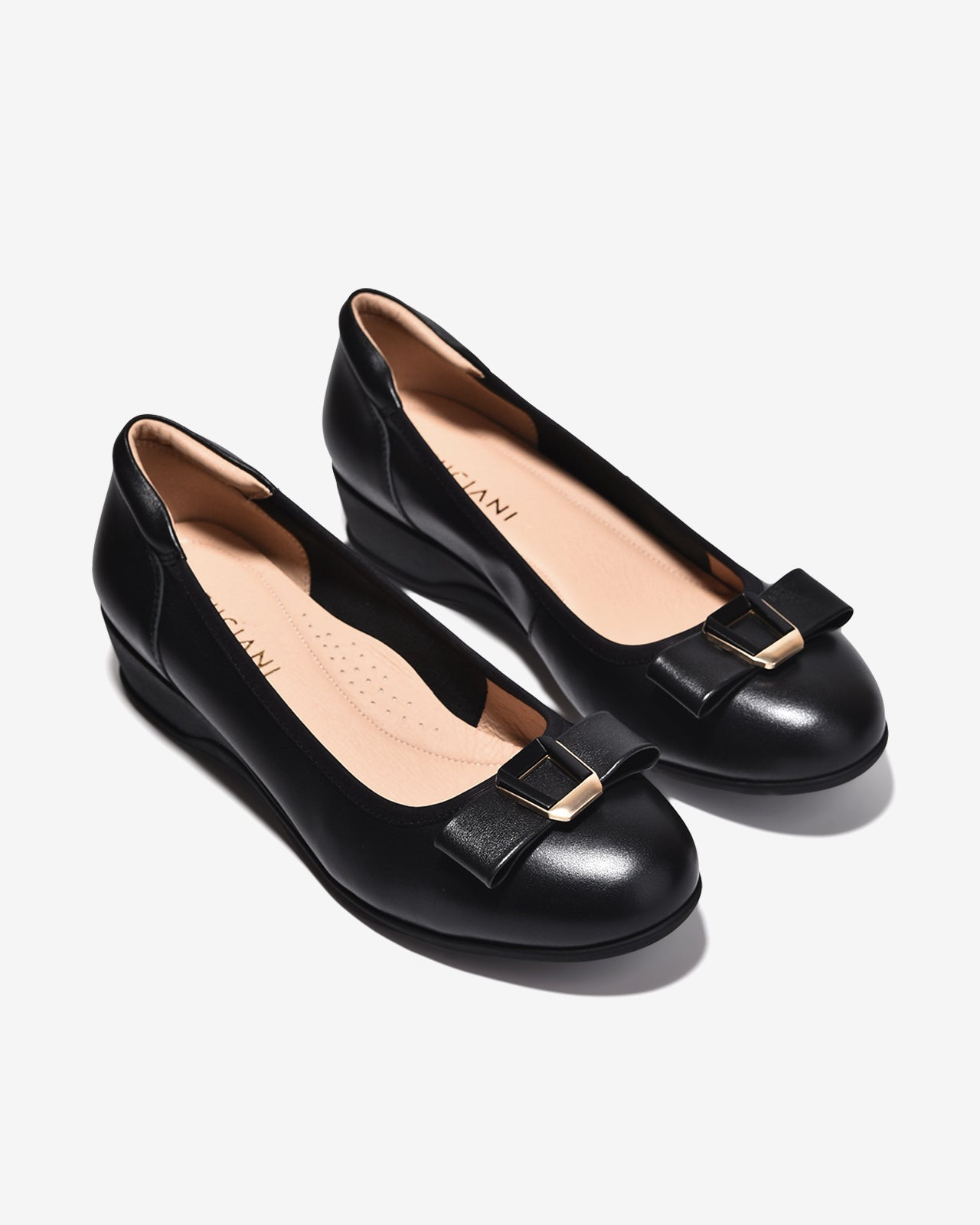 Giày Xuồng Zuciani Nơ Khóa Kim Loại-GCM37-Đen Color1