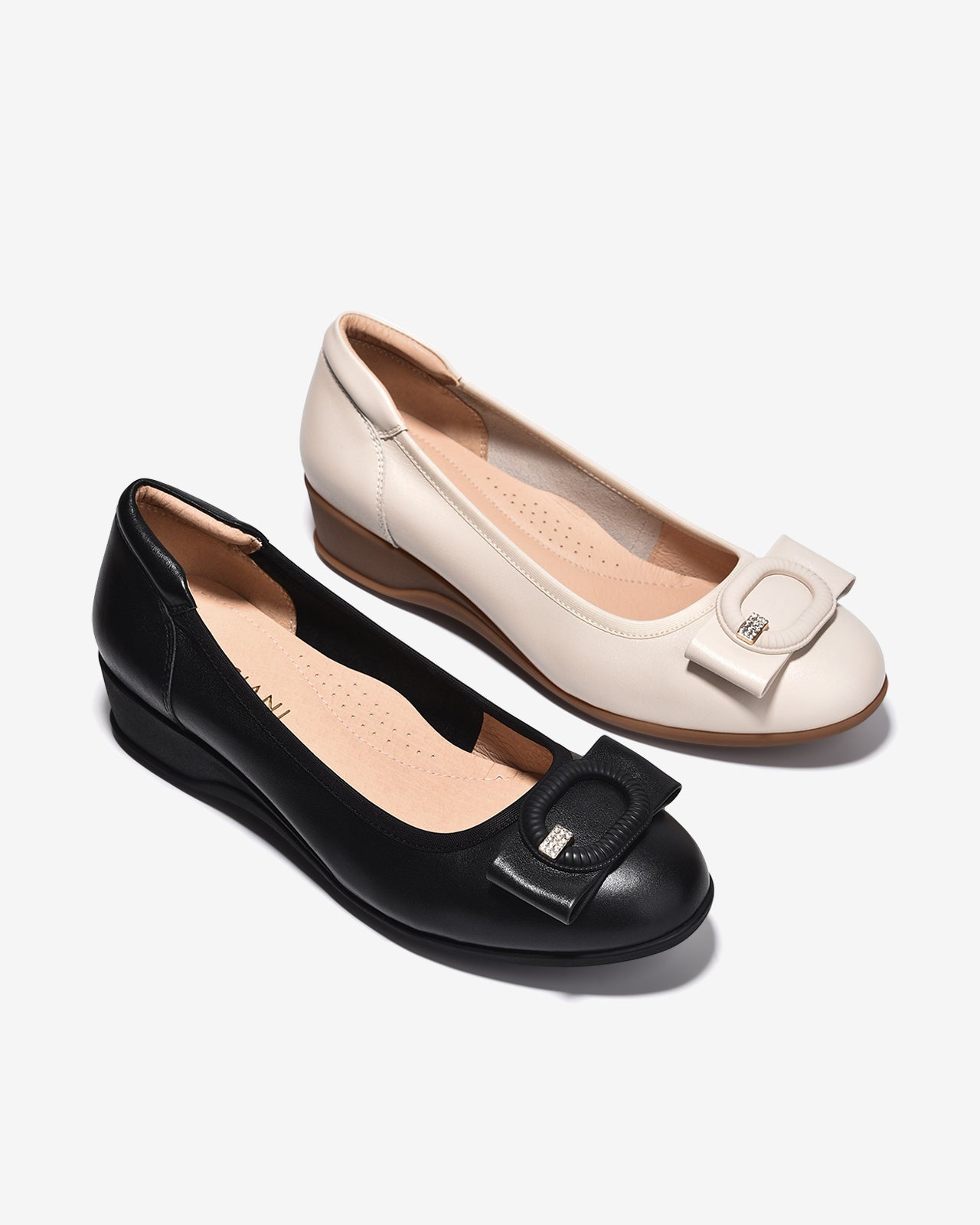 Giày Xuồng Zuciani Khóa Nơ Đính Đá-GCM39-Đen Color2