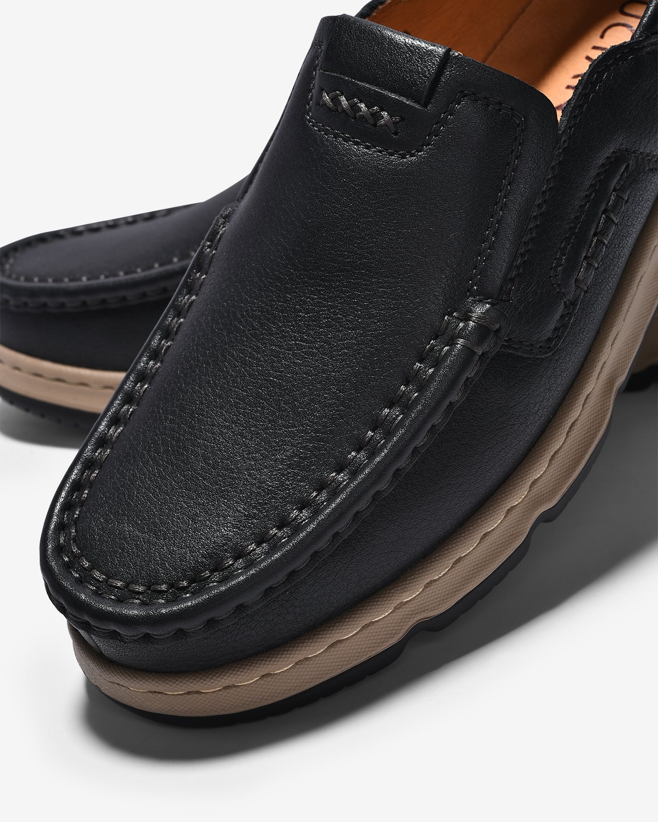 Giày Lười Nam Zuciani Đế Phối Màu-GCF71-Đen Color2