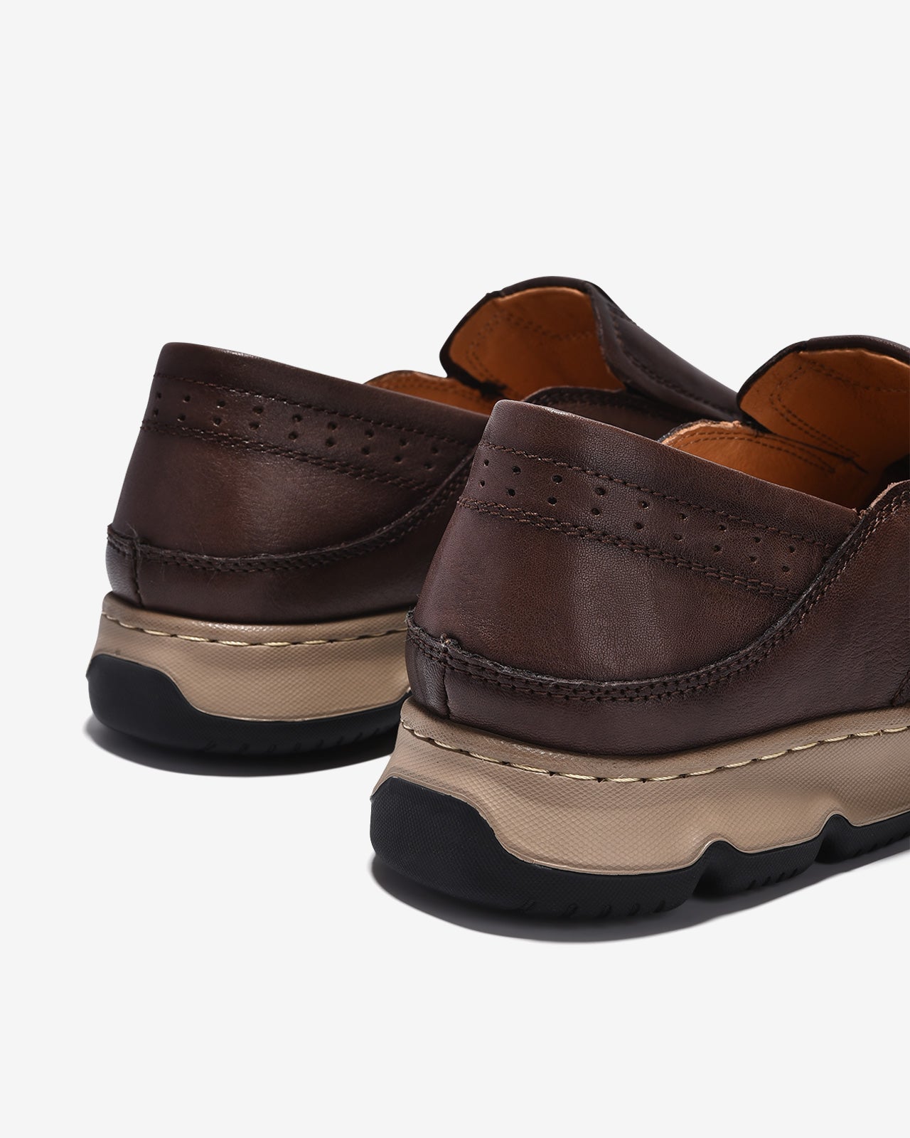 Giày Lười Nam Zuciani Đế Phối Màu-GCF71-Nâu Color1