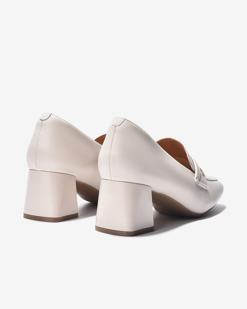 Giày Mọi Zuciani Đế 6CM Đính Hình Bướm-GCL14-Trắng Color1