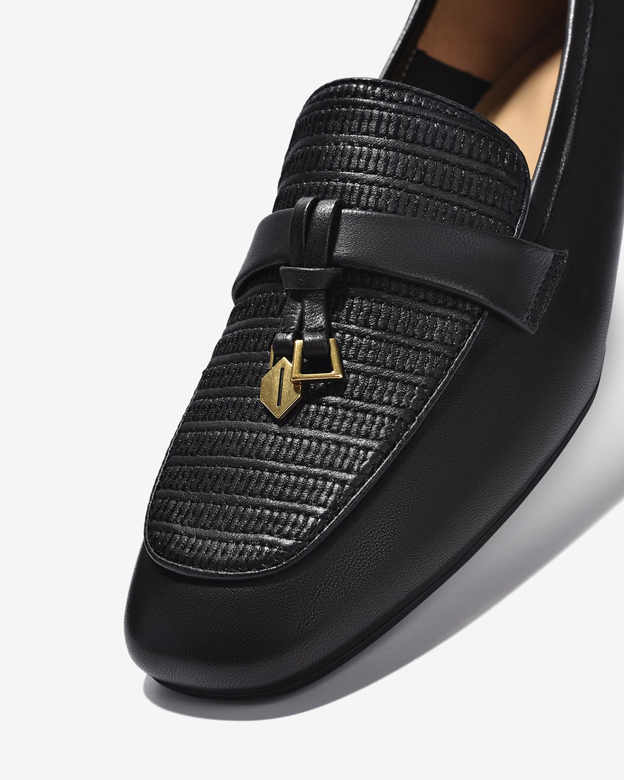 Giày Mọi Nữ Zuciani Phối Vân Dệt-GCM02-Đen Color2