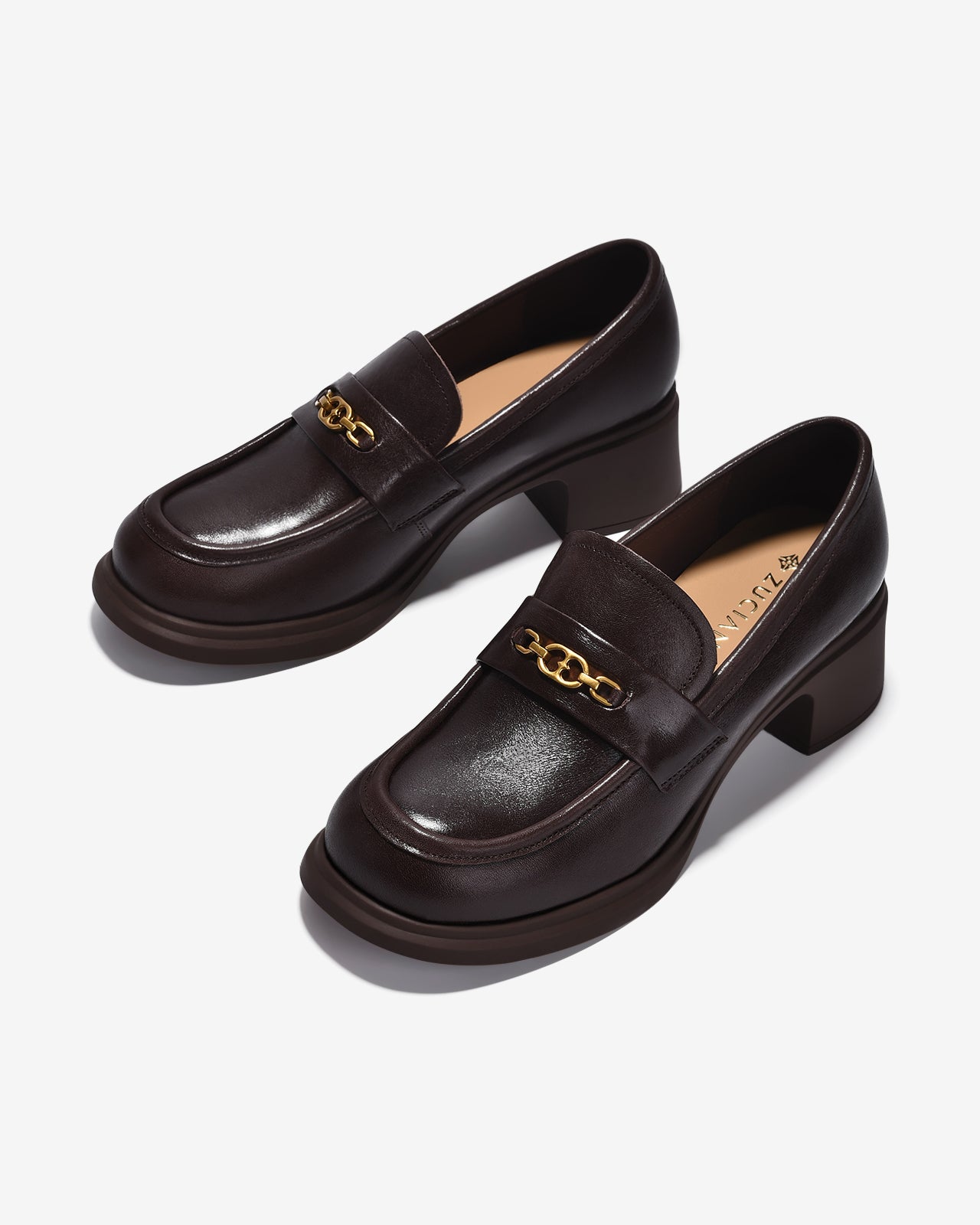 Giày Lười Zuciani Dáng Mary Jane-GCM29-Nâu Color2