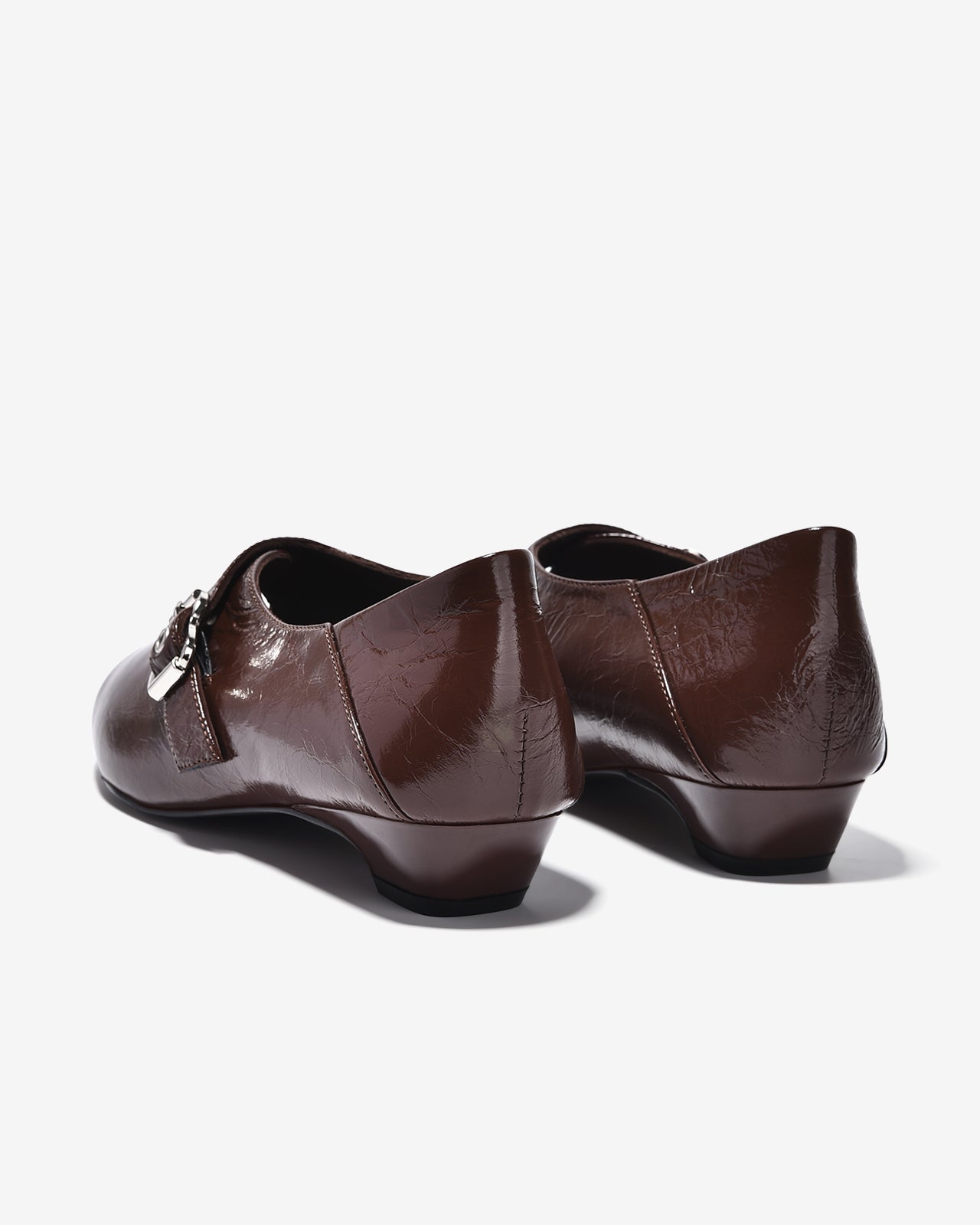 Giày Lười Nữ Zuciani Da Bóng Vân Gấp Cổ Điển-GCM35-Nâu Color2