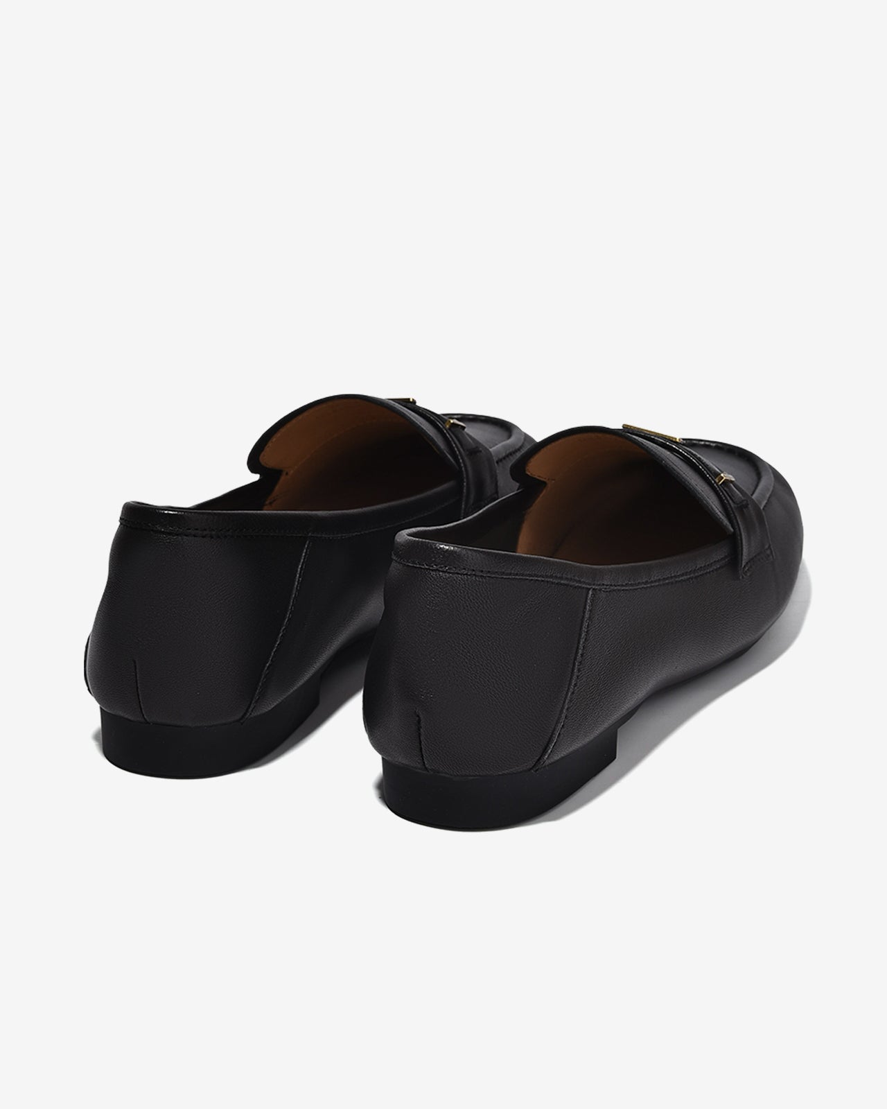 Giày Lười Nữ Zuciani Da Trơn Mềm Đính Khoá Ngang-GCM44-Đen Color1