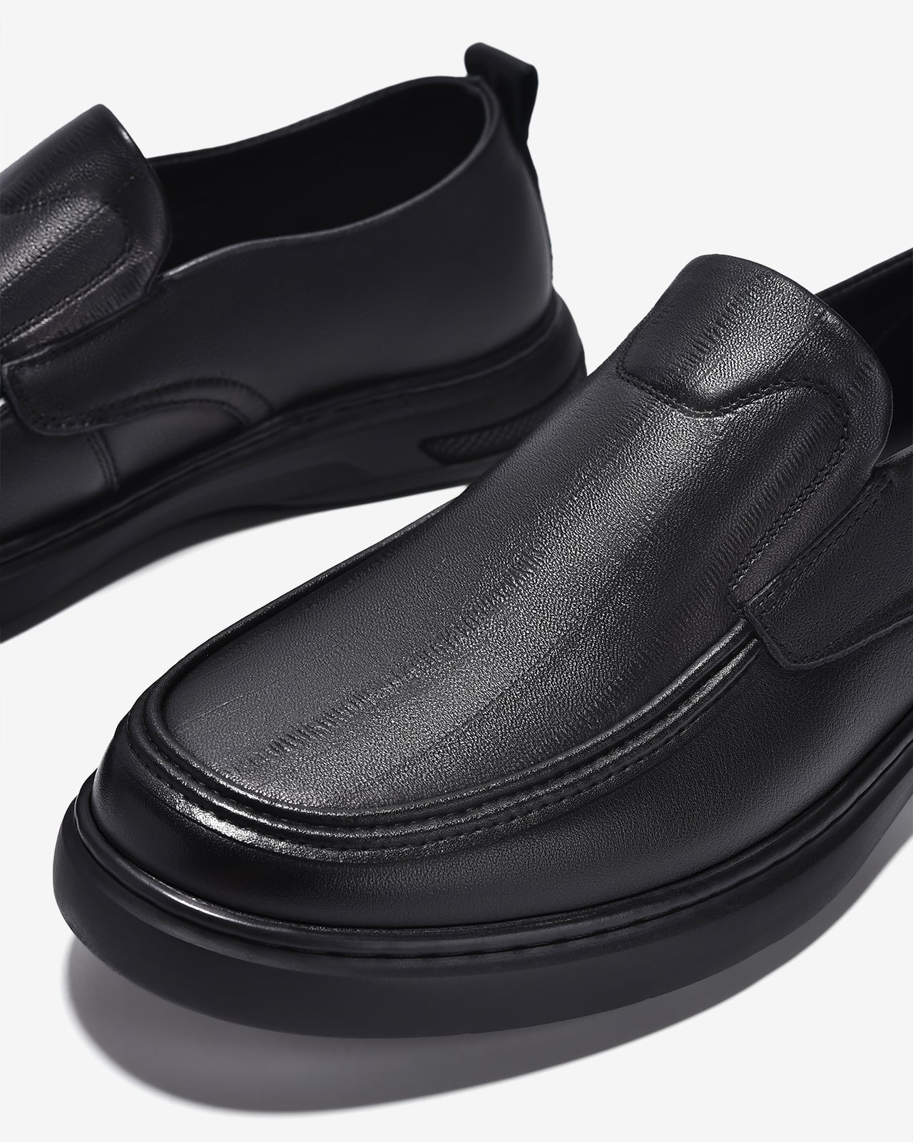 Giày Lười Nam Zuciani Da Cao Cấp Phối Vân-GRD59-Đen Color1