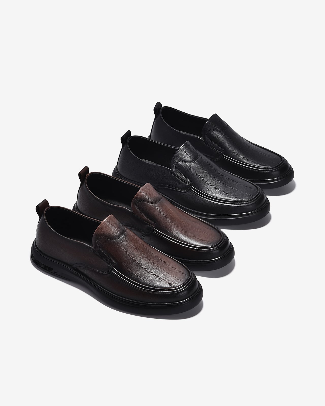 Giày Lười Nam Zuciani Da Cao Cấp Phối Vân-GRD59-Nâu Color1