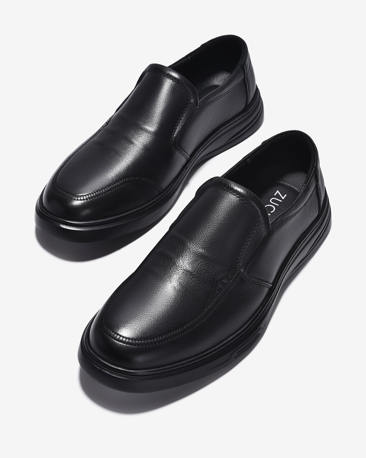 Giày Lười Nam Zuciani Mũi Tròn-GRD66Đen Color1