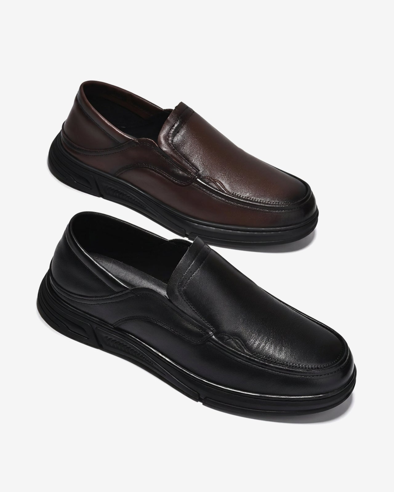 Giày Mọi Zuciani Trơn Chỉ Nổi-GRD71-Đen Color2