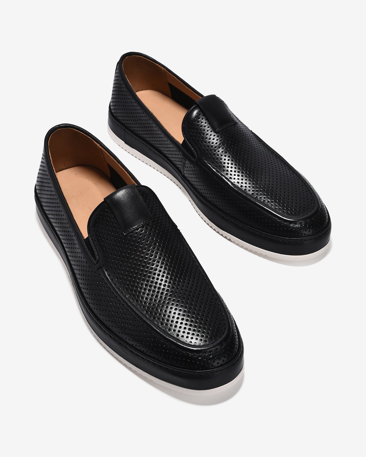 Giày Lười Nam Zuciani Đế Bằng Phối Màu-GRW18-Đen Color2