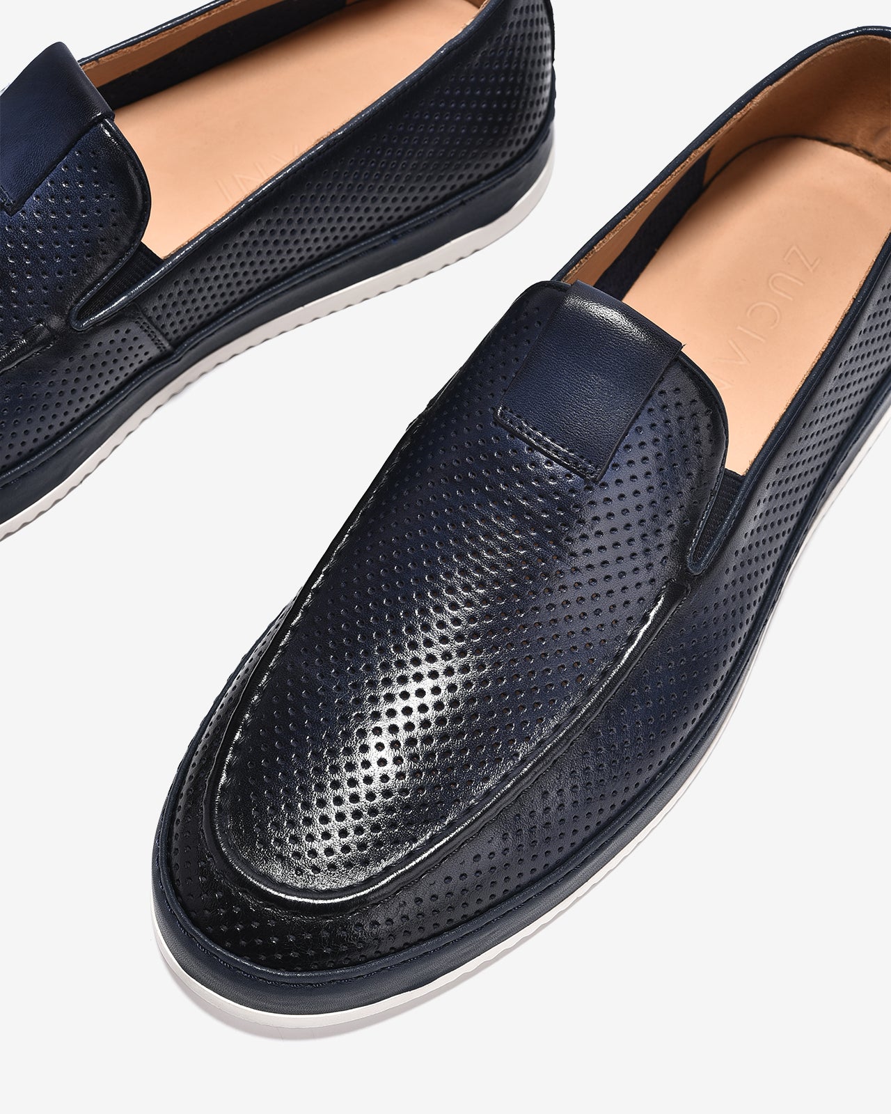 Giày Lười Nam Zuciani Đế Bằng Phối Màu-GRW18-Xanh Color2