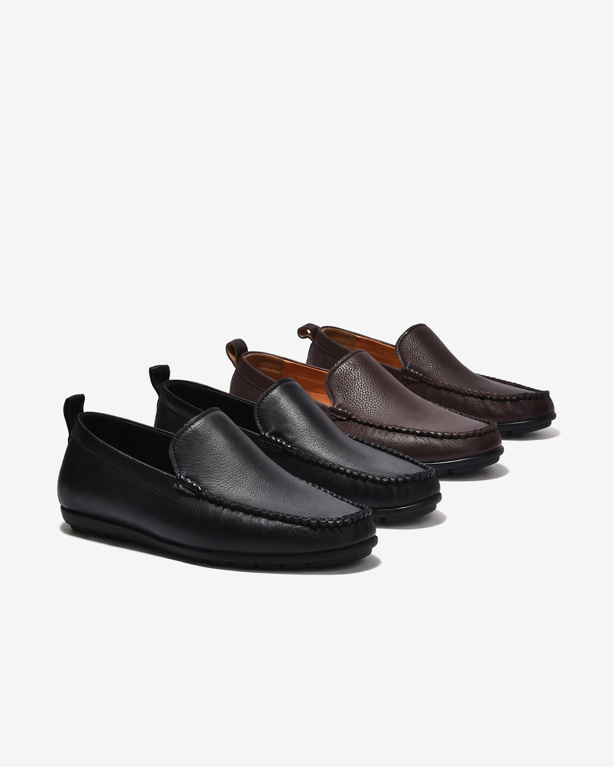 Giày Lười Zuciani Da Vân Mềm-GSD09-Nâu Color2