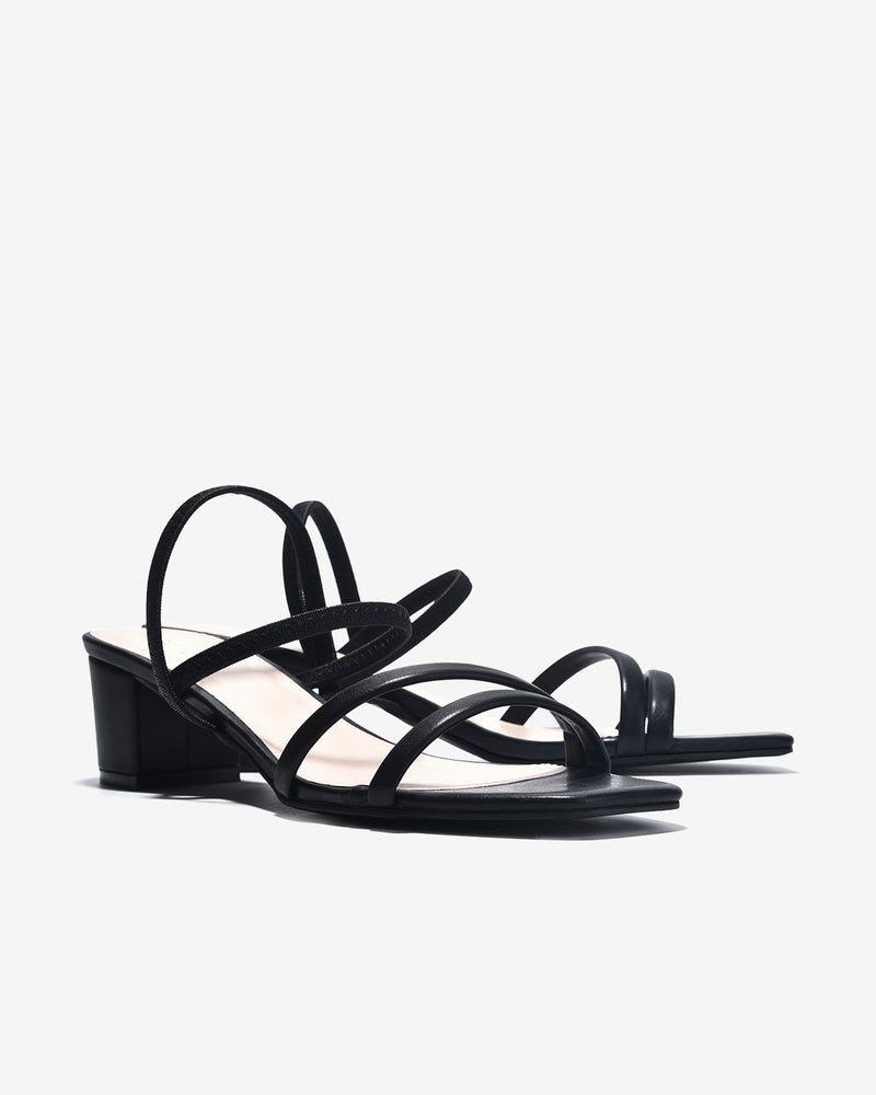 Giày Sandal Cao Gót Zucia Quai Mảnh Trơn-SHLG9-Đen Color3