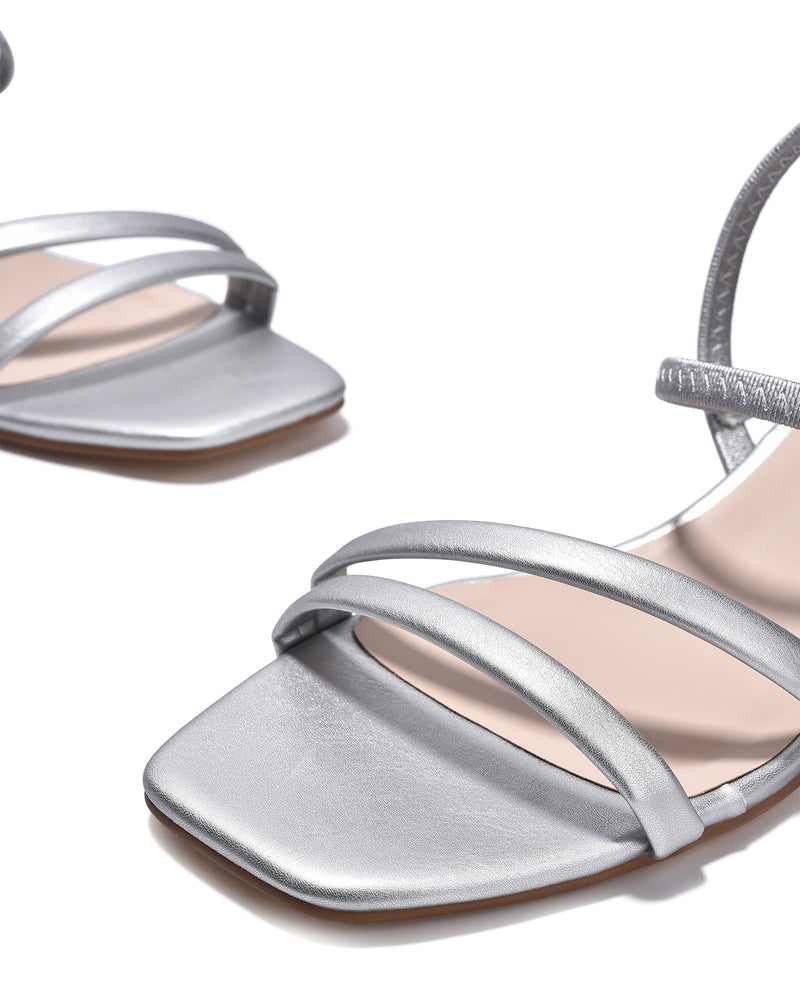 Giày Sandal Cao Gót Zucia Quai Mảnh Trơn-SHLG9-Xám Color3