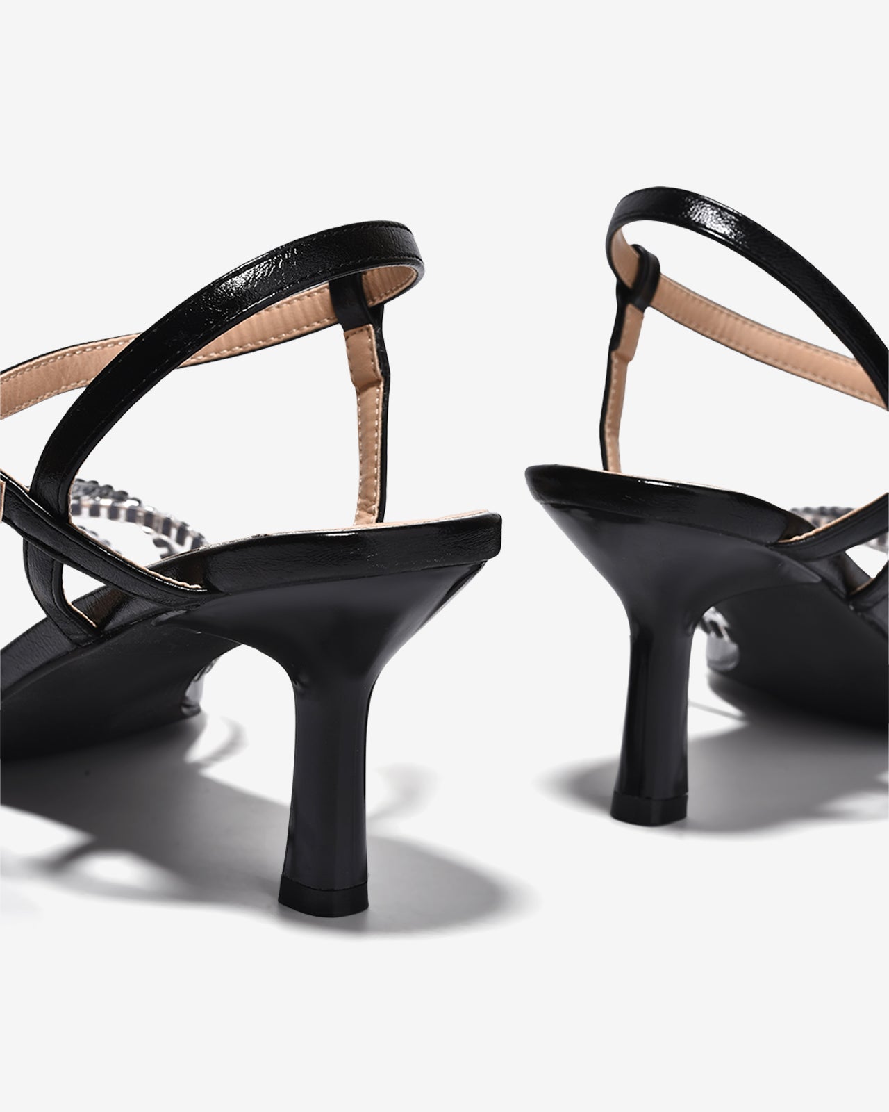 Sandal Cao Gót Zucia Quai Trong Đan Chéo-SHLM6-Đen Color2