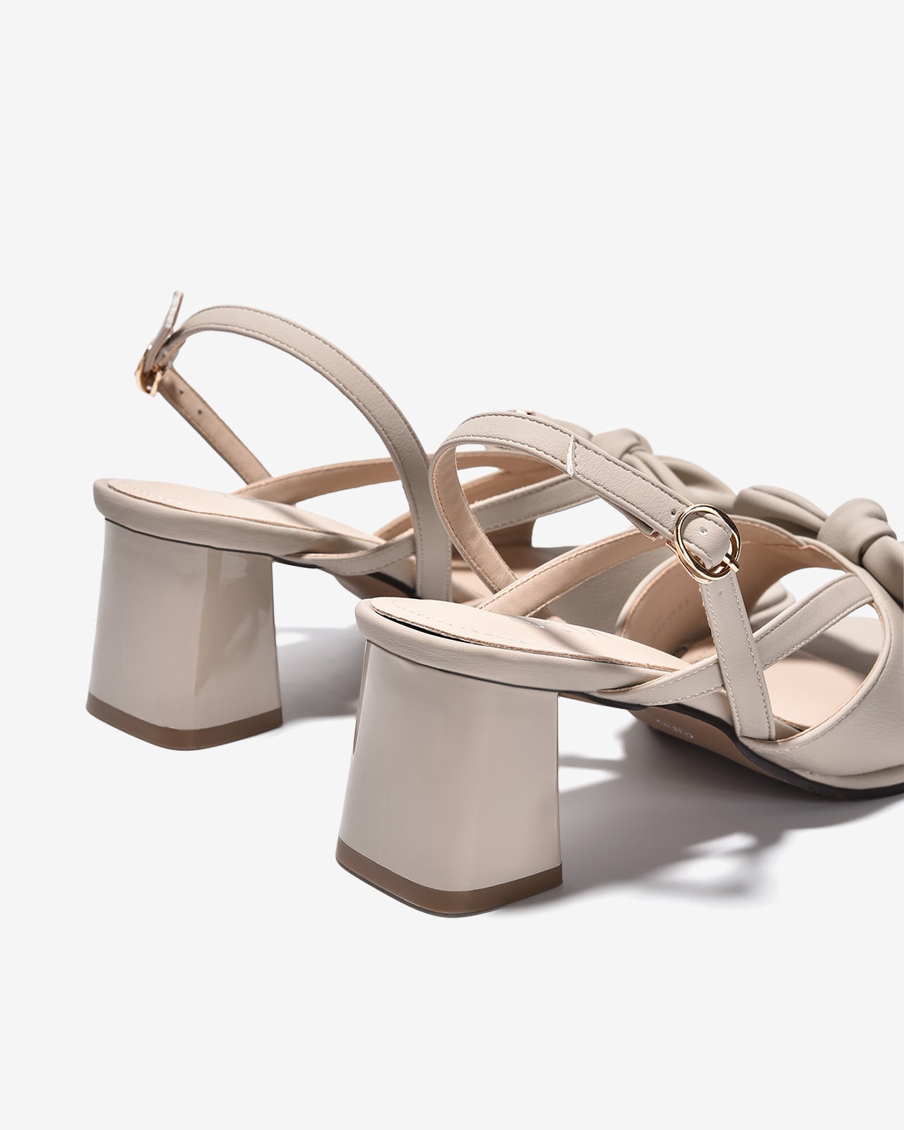 Sandal Cao Gót Zucia Quai Thắt Nơ Đính Logo-STH95-Xám Color2