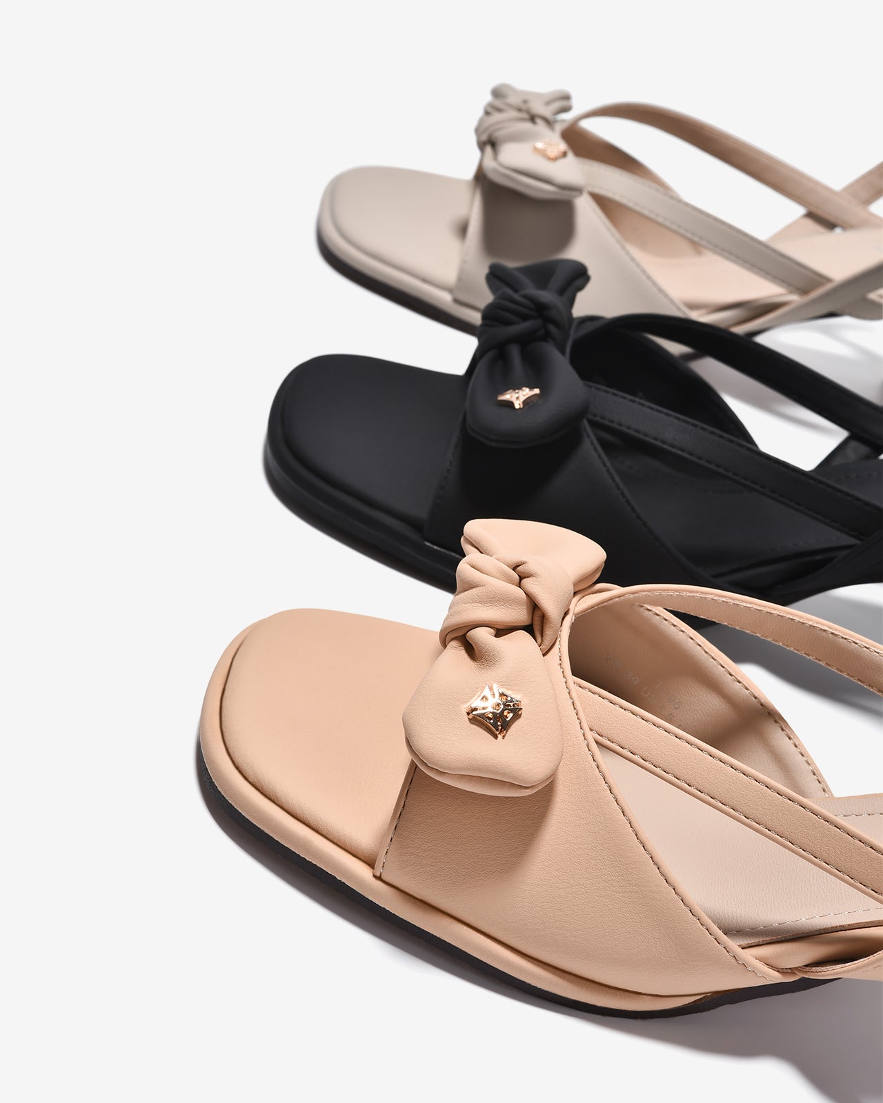 Sandal Cao Gót Zucia Quai Thắt Nơ Đính Logo-STH95-Xám Color2