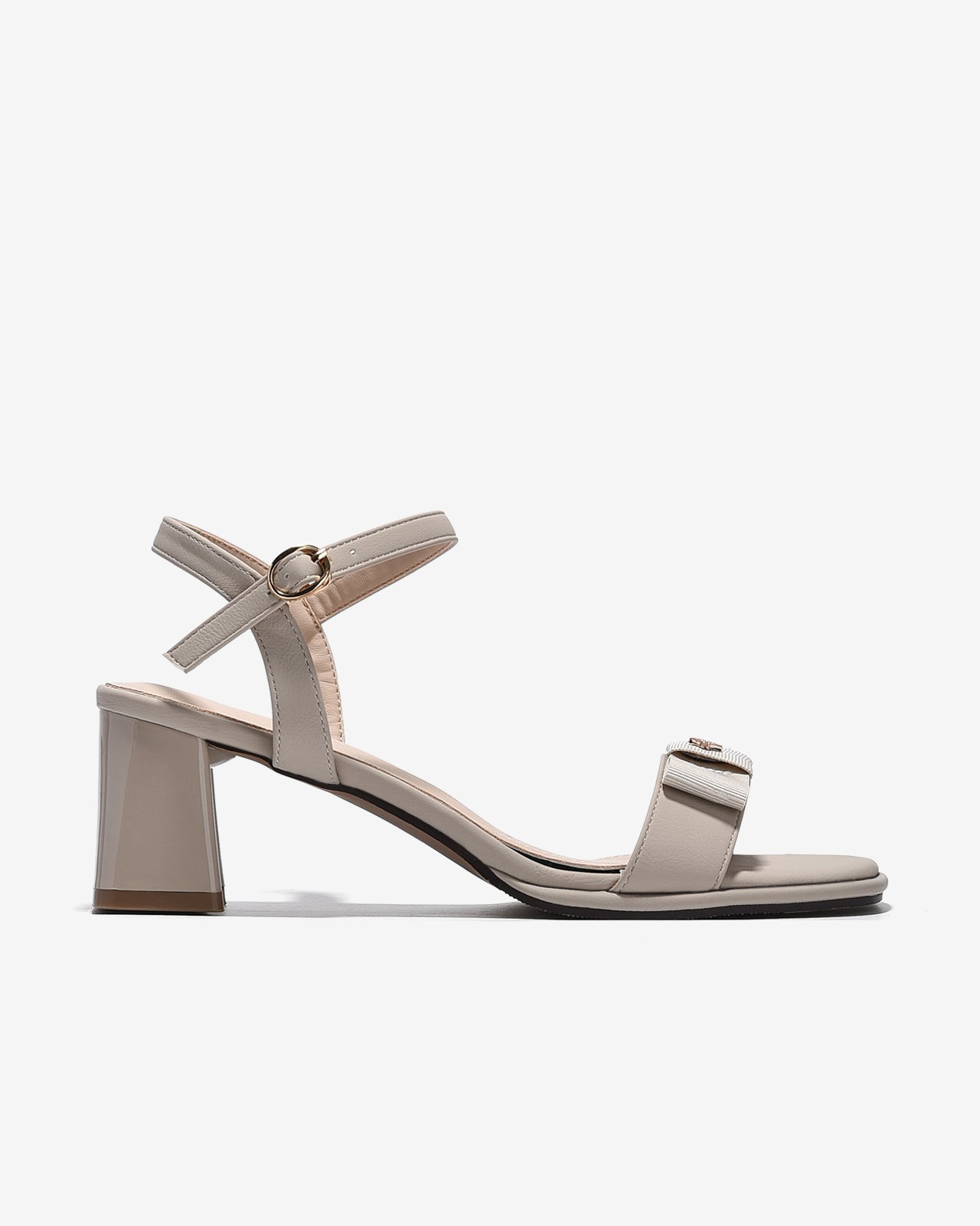 Sandal Cao Gót Zucia Nơ Ruy Băng Đính Logo-STH98-Xám Color1First