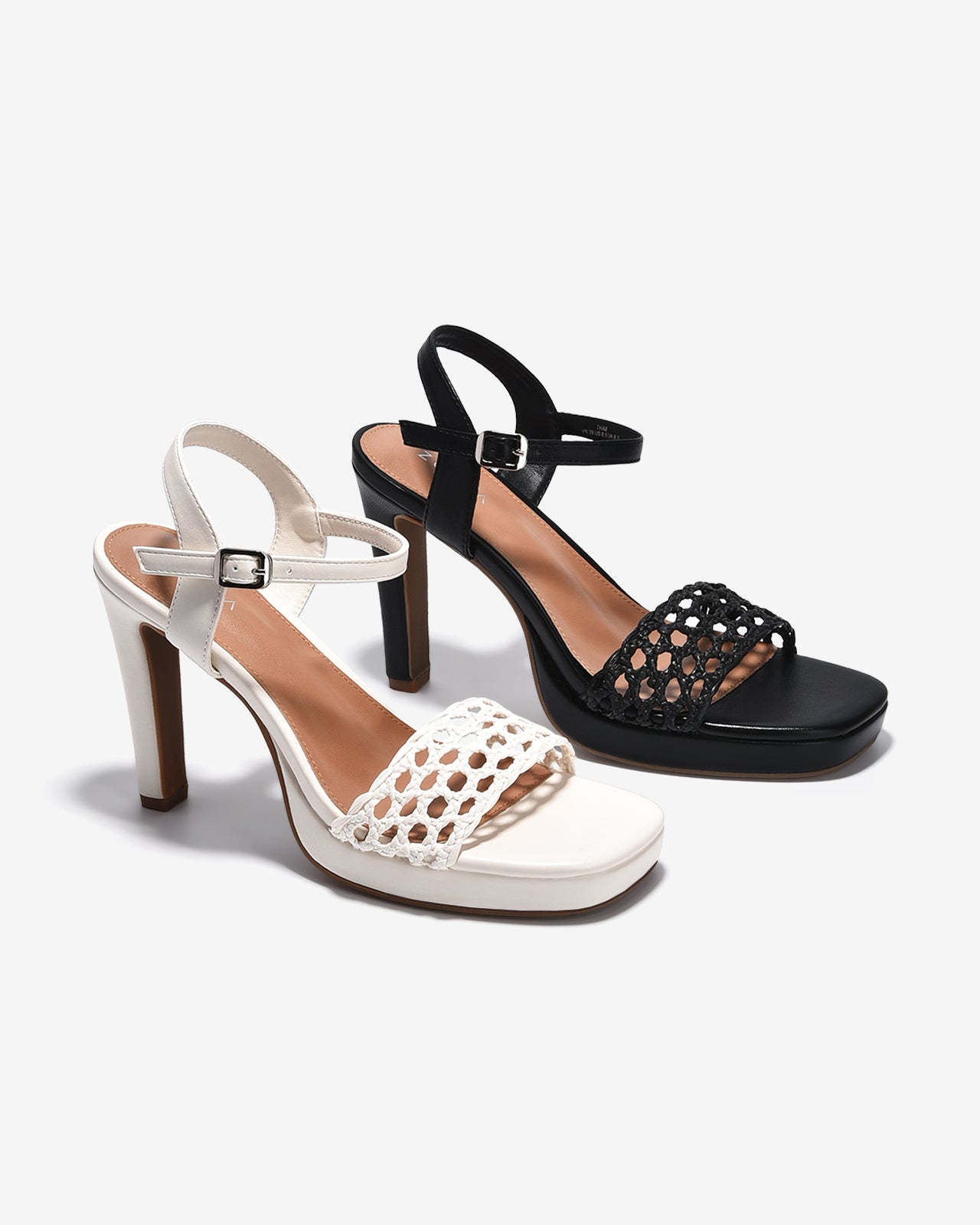 Sandal Cao Gót Zucia Platfrom Quai Đan Lưới-STHA8-Đen Color2