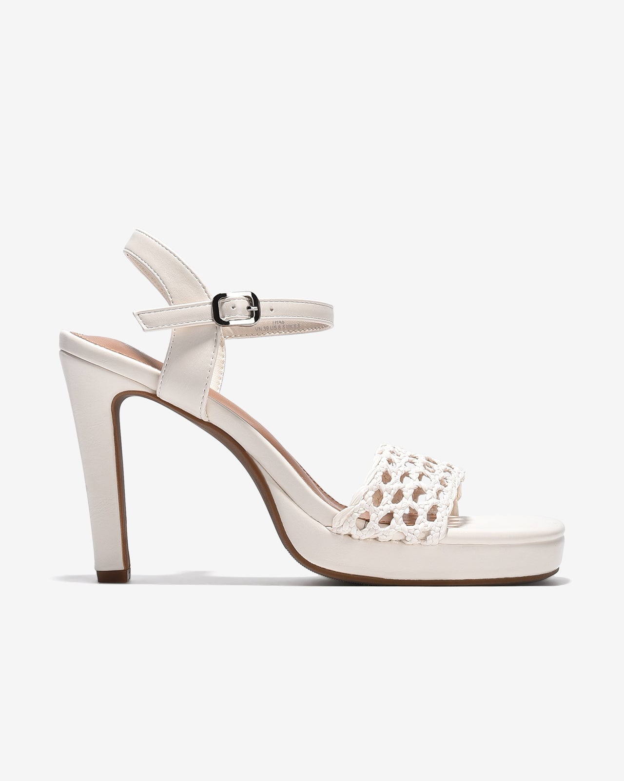 Sandal Cao Gót Zucia Platfrom Quai Đan Lưới-STHA8-Trắng Color1First