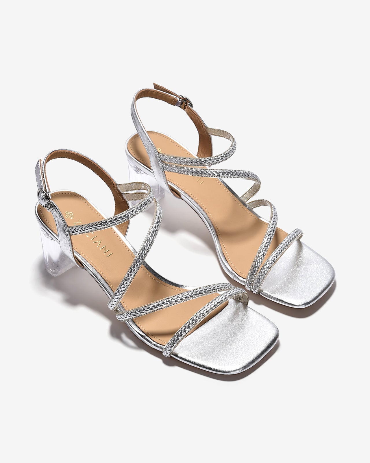 Giày Sandal Cao Gót Zuciani Đế 8cm Trong Suốt-SCM26-Xám Color2