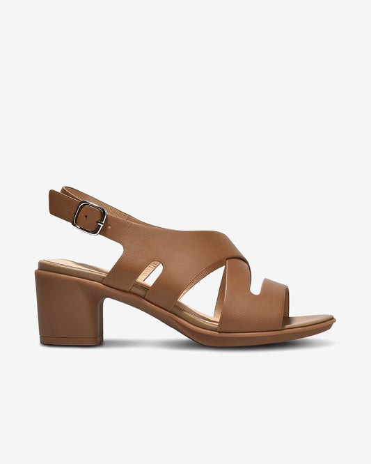 Sandal Cao Gót Nữ 6cm Zuciani Quai Đan Gót Vuông-SCM47Nâu Color1First