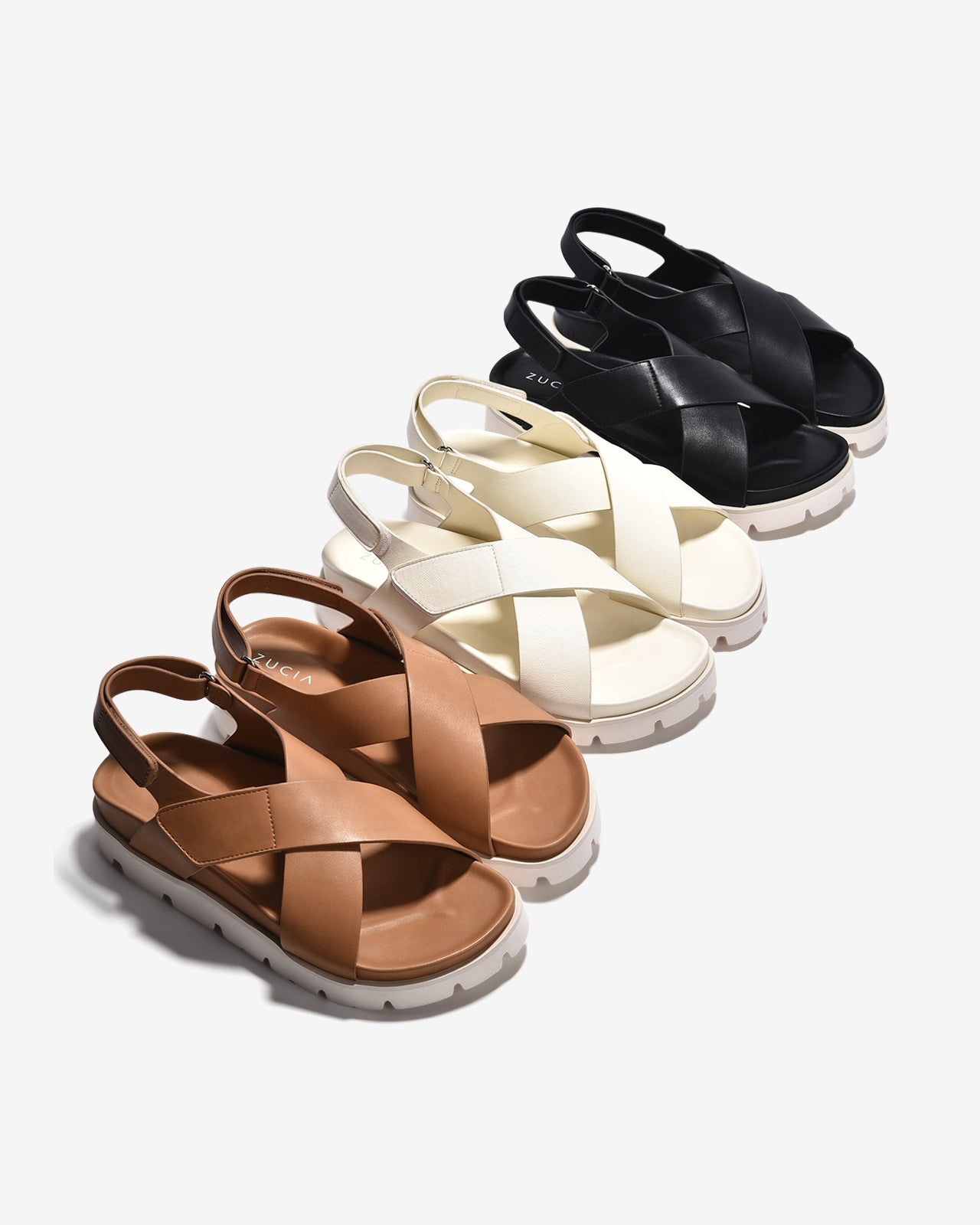 Giày Sandal Zucia Quai Chéo Bản To-STH94Đen Color1