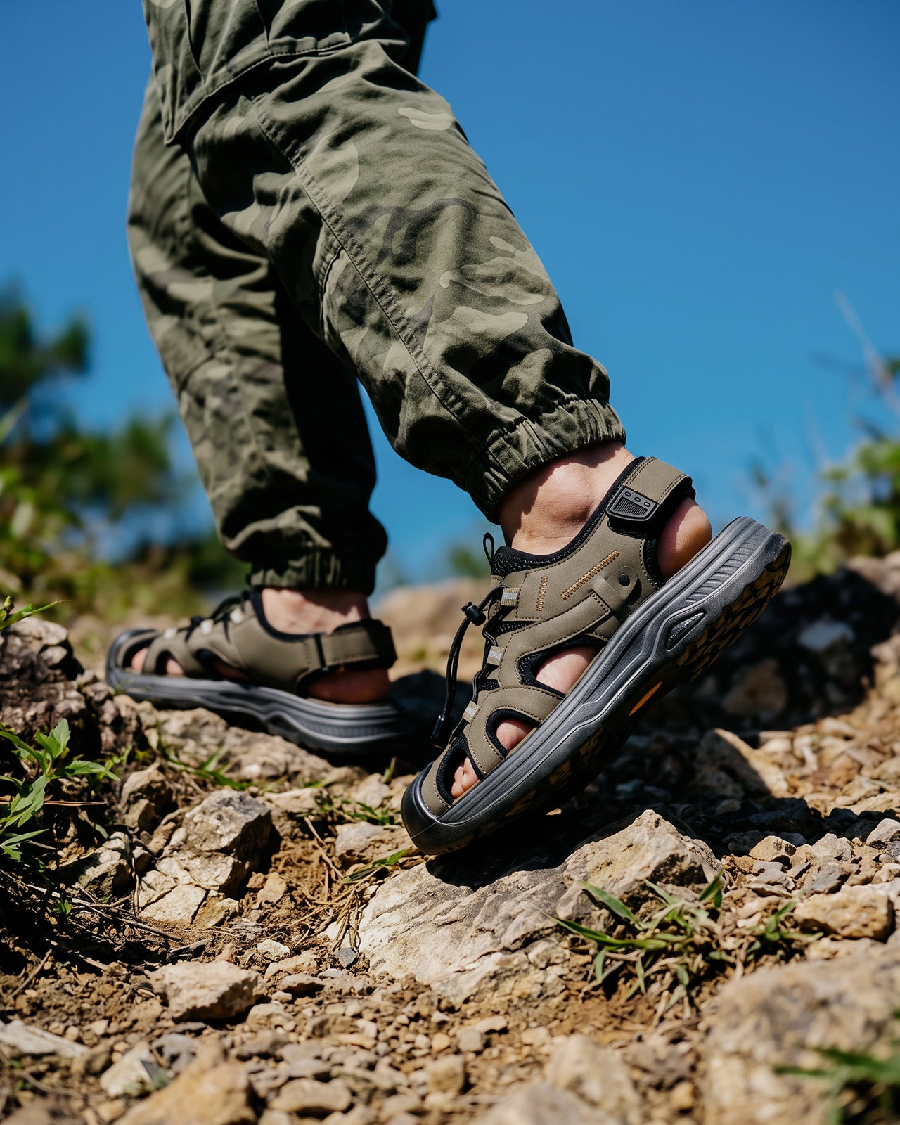 Sandal Rọ Nam Zuciani Quai Rút-SCF88-Rêu Color2