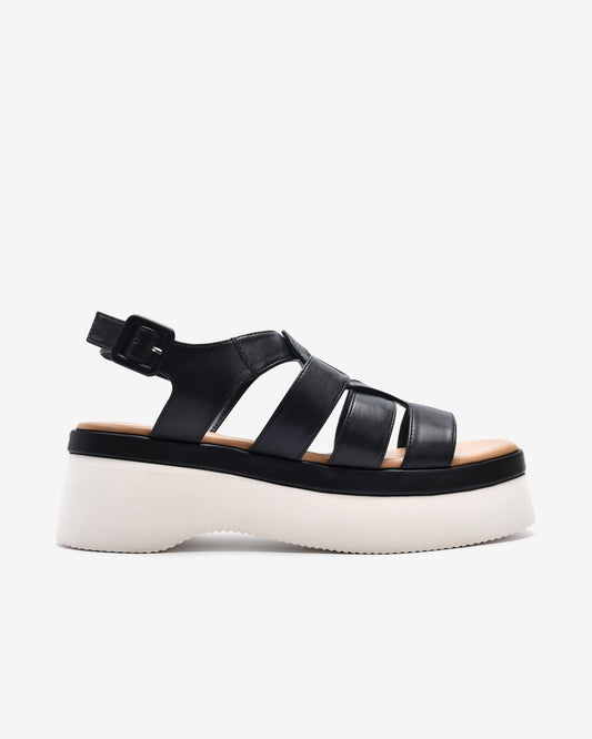 Giày Sandal Xuồng Zucia Đế Platform Sole Tôn Dáng-STH90-Đen Color1First