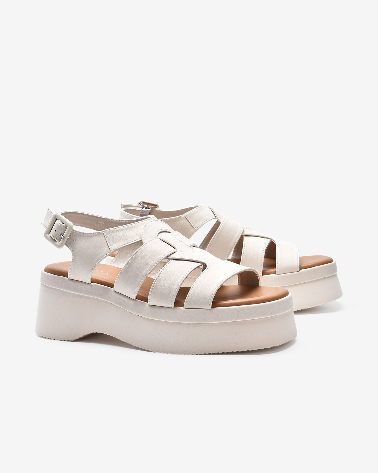 Giày Sandal Xuồng Zucia Đế Platform Sole Tôn Dáng-STH90-Trắng Color2