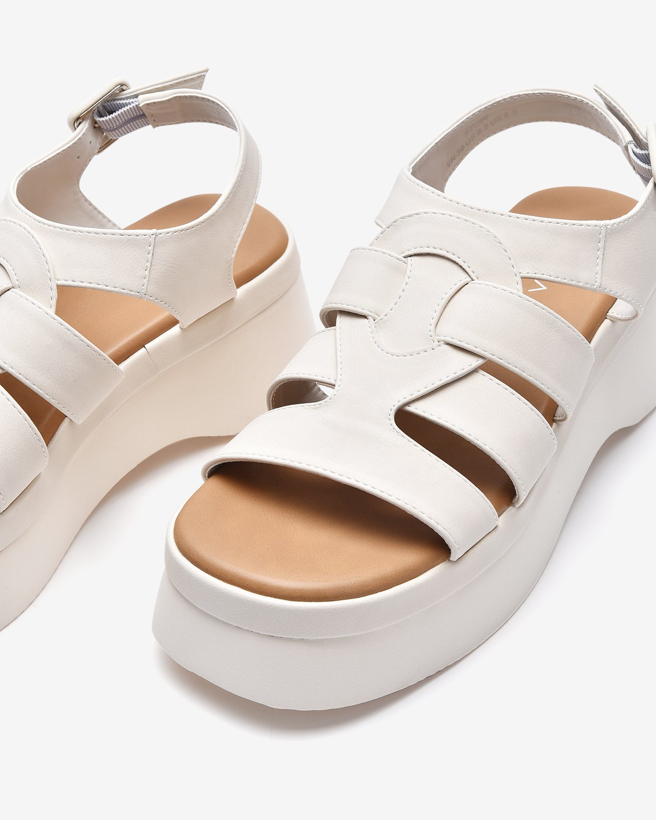 Giày Sandal Xuồng Zucia Đế Platform Sole Tôn Dáng-STH90-Trắng Color2