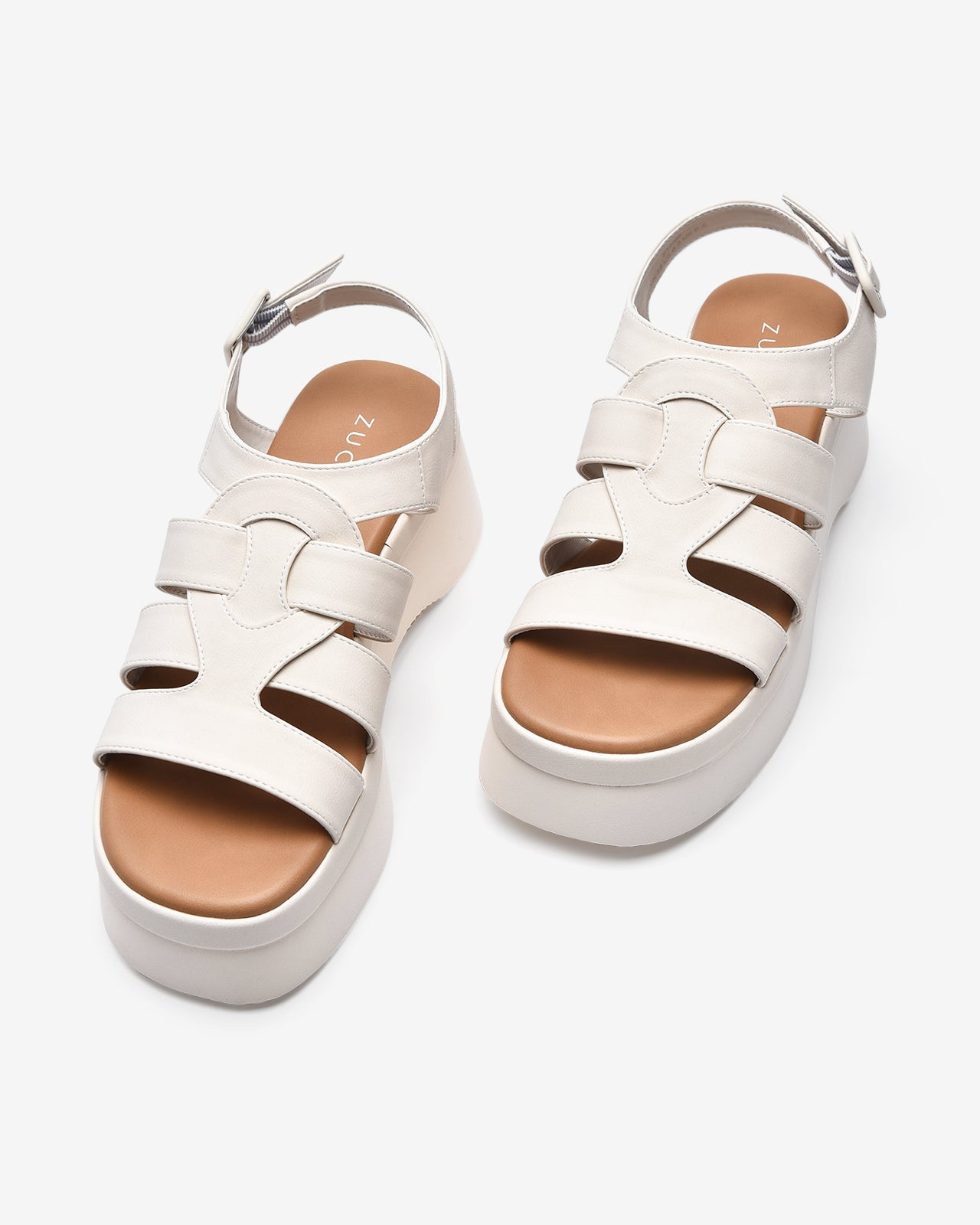 Giày Sandal Xuồng Zucia Đế Platform Sole Tôn Dáng-STH90-Trắng Color1