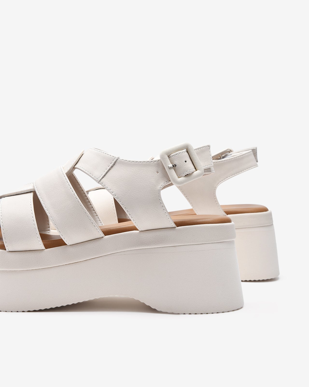 Giày Sandal Xuồng Zucia Đế Platform Sole Tôn Dáng-STH90-Trắng Color2